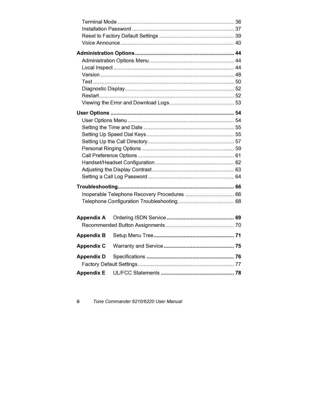 Siemens 6220, 6210 user manual Appendix a Ordering Isdn Service 