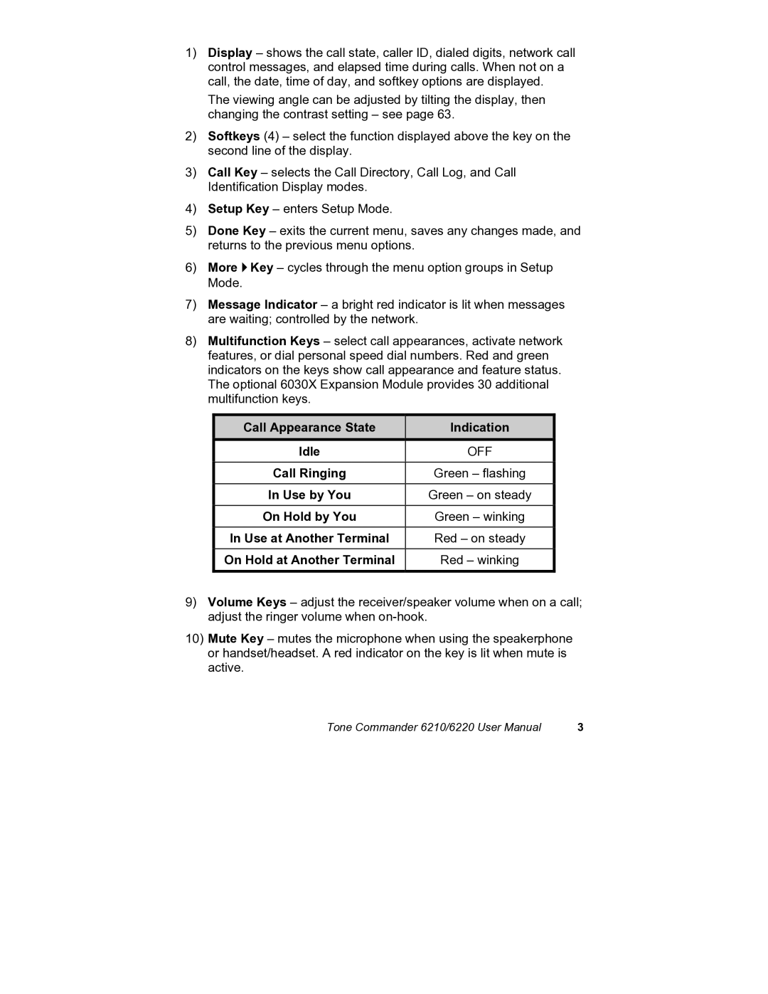 Siemens 6210, 6220 user manual Off 