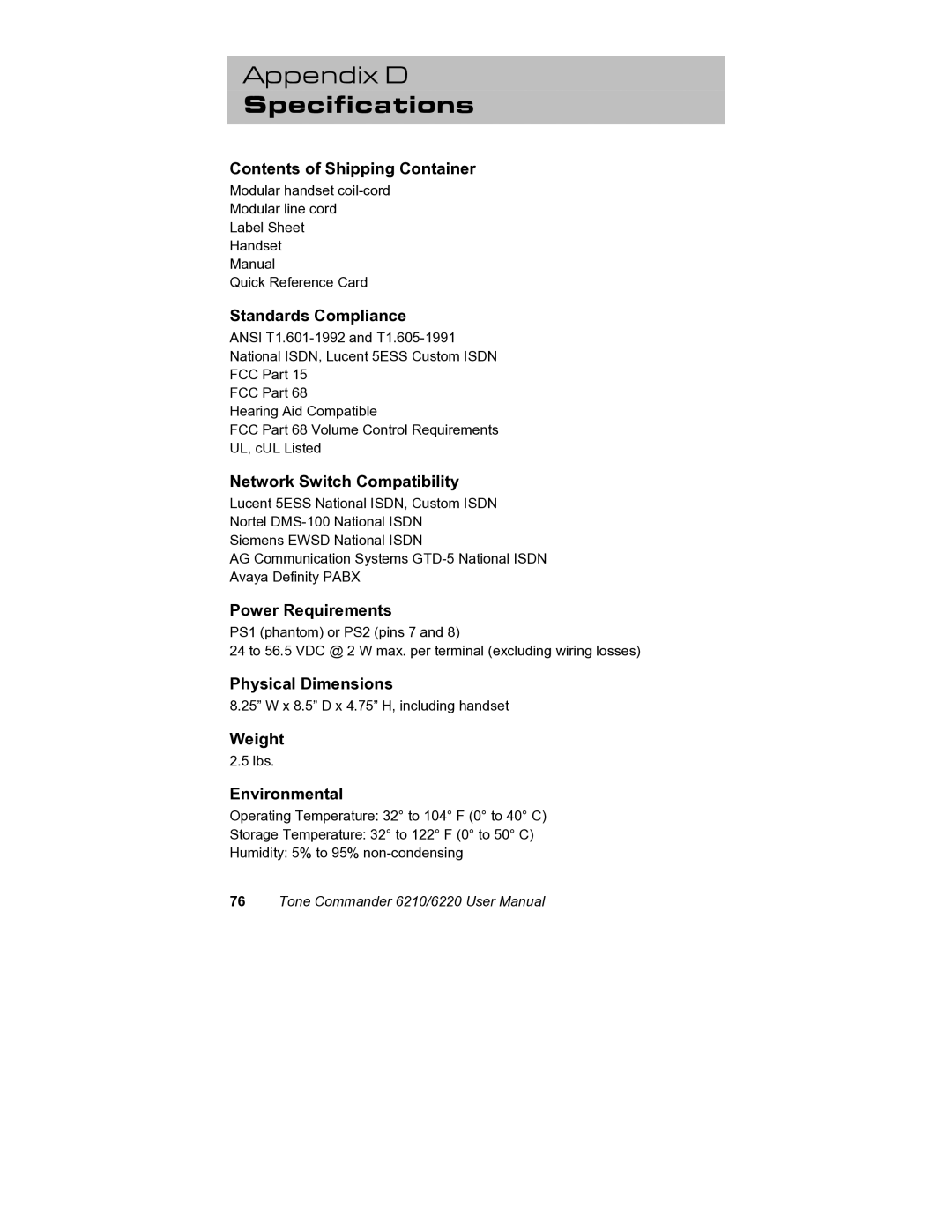 Siemens 6220, 6210 user manual Specifications 