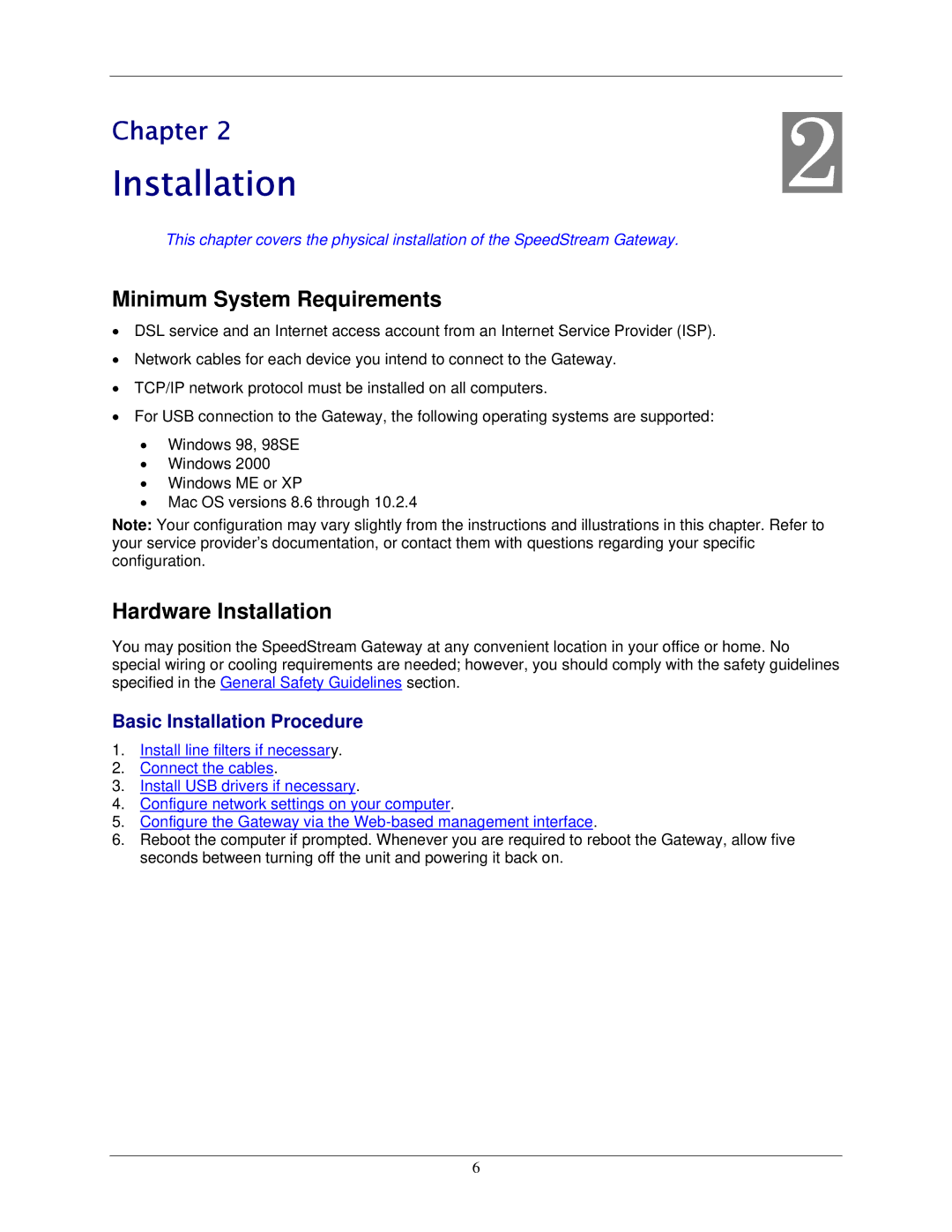 Siemens 6500 Series manual Hardware Installation, Basic Installation Procedure 