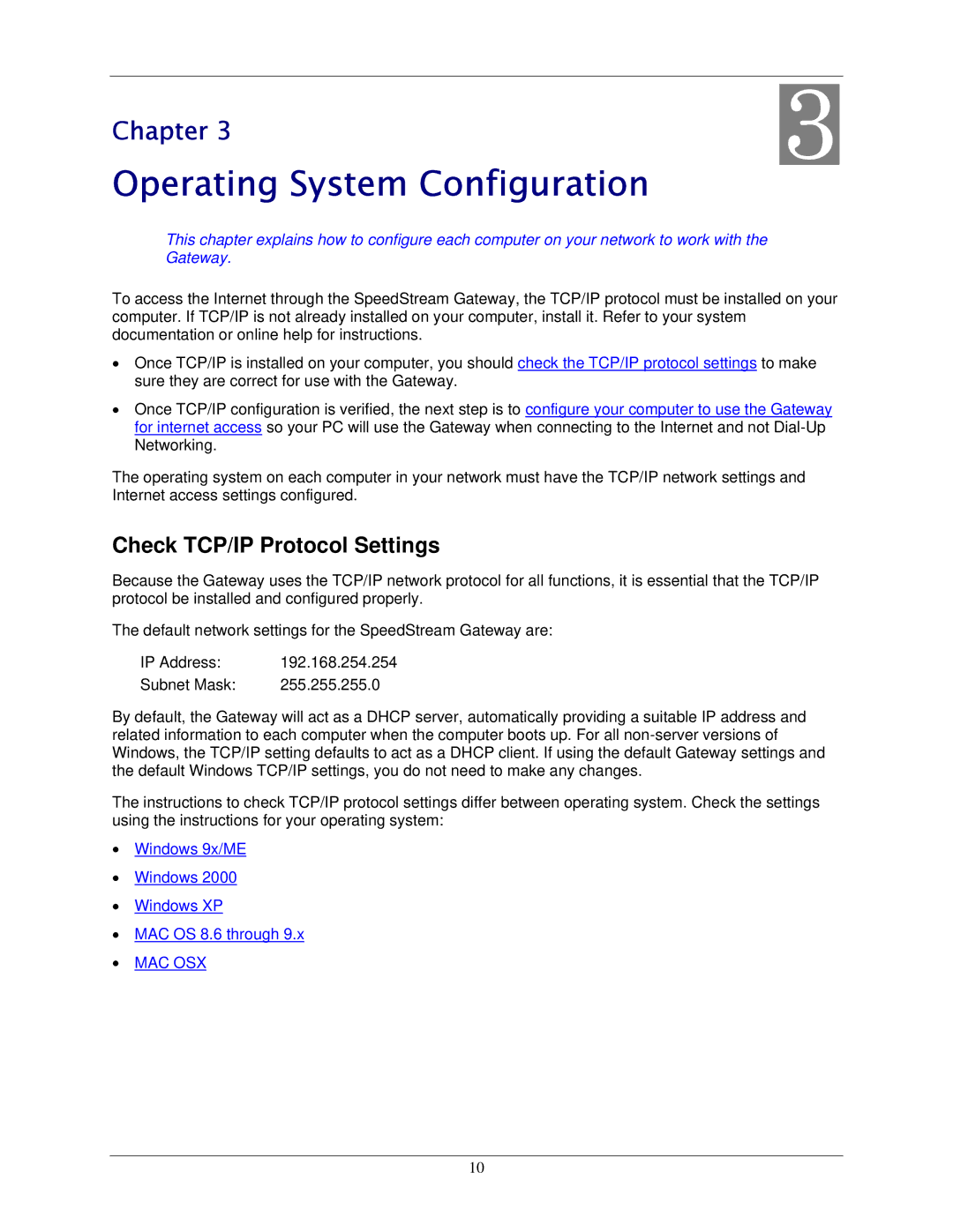 Siemens 6500 Series manual Operating System Configuration, Check TCP/IP Protocol Settings 