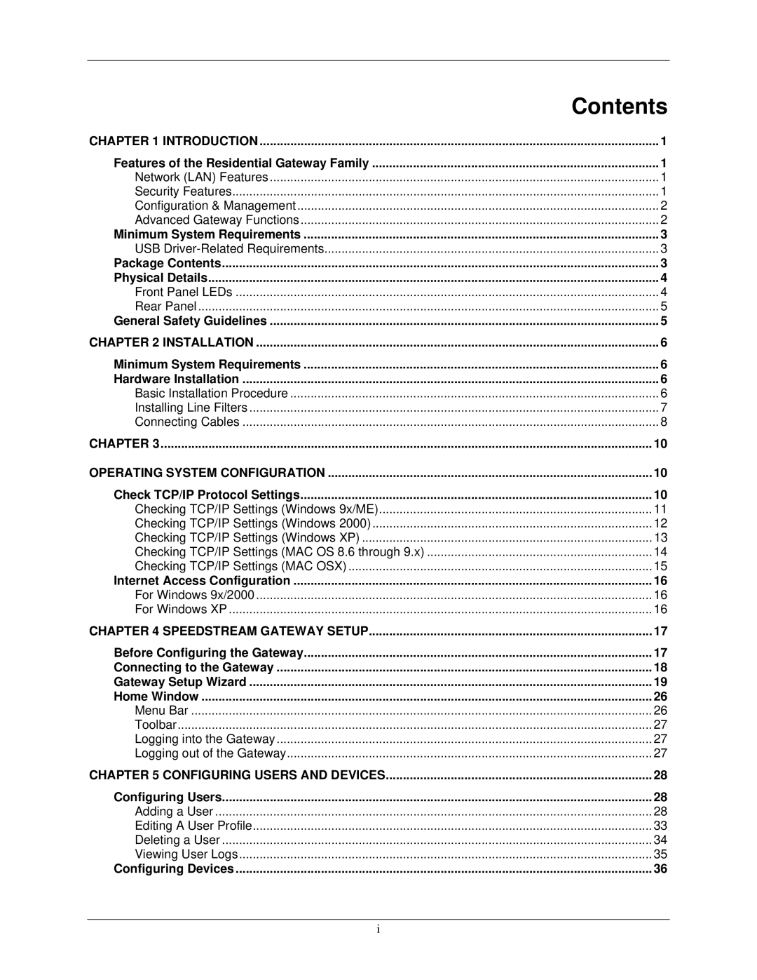 Siemens 6500 Series manual Contents 