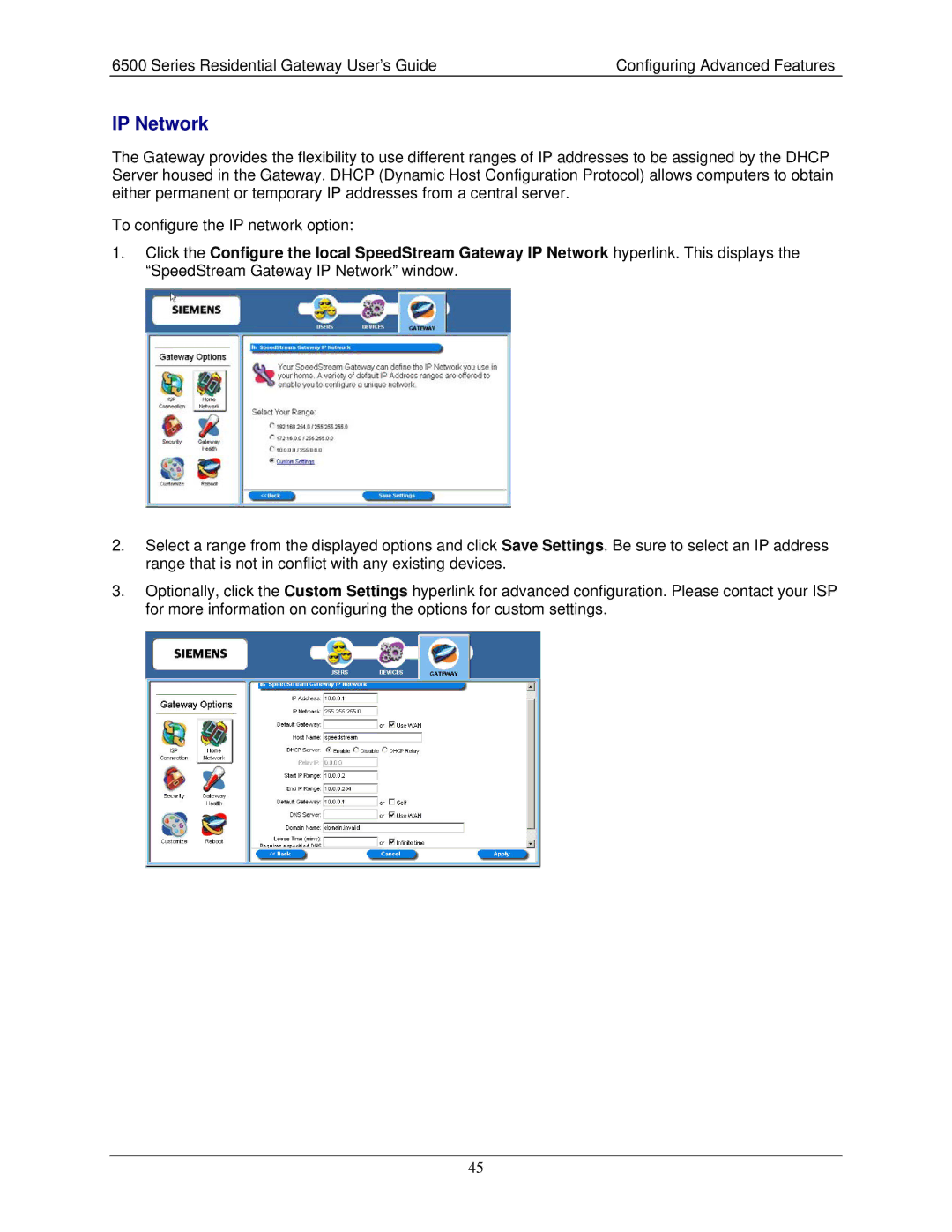 Siemens 6500 Series manual IP Network 