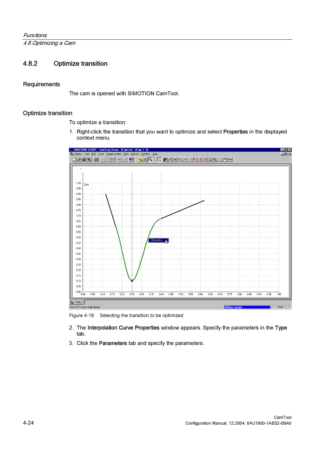 Siemens 6AU1900-1AB32-0BA0 configurationmanual Optimize transition 