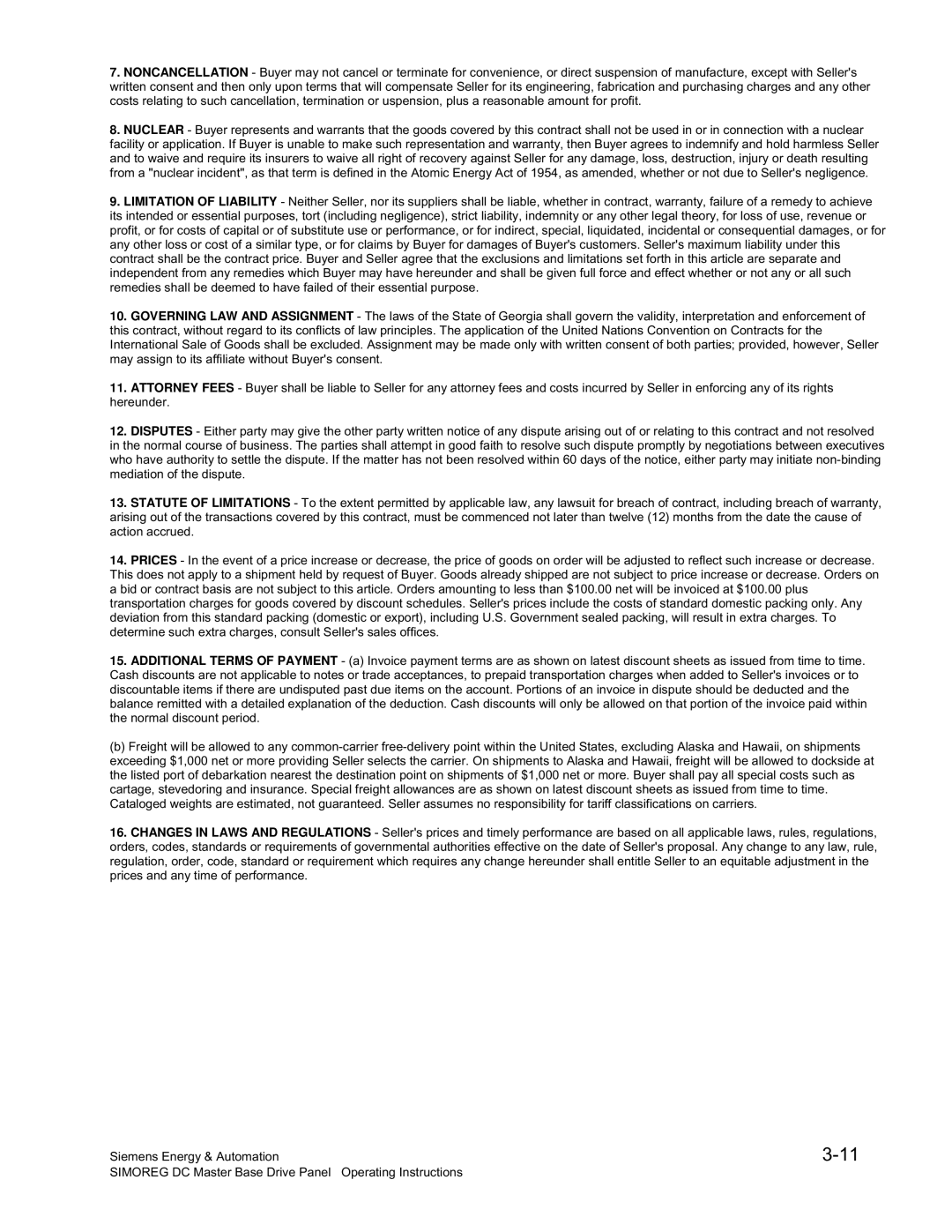 Siemens 6RA70 specifications Operating Instructions 