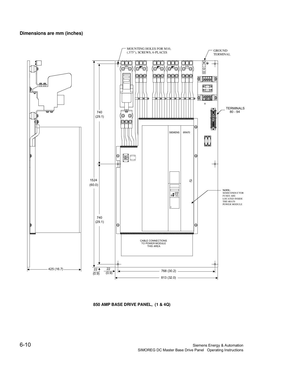 Siemens 6RA70 specifications 740 29.1 