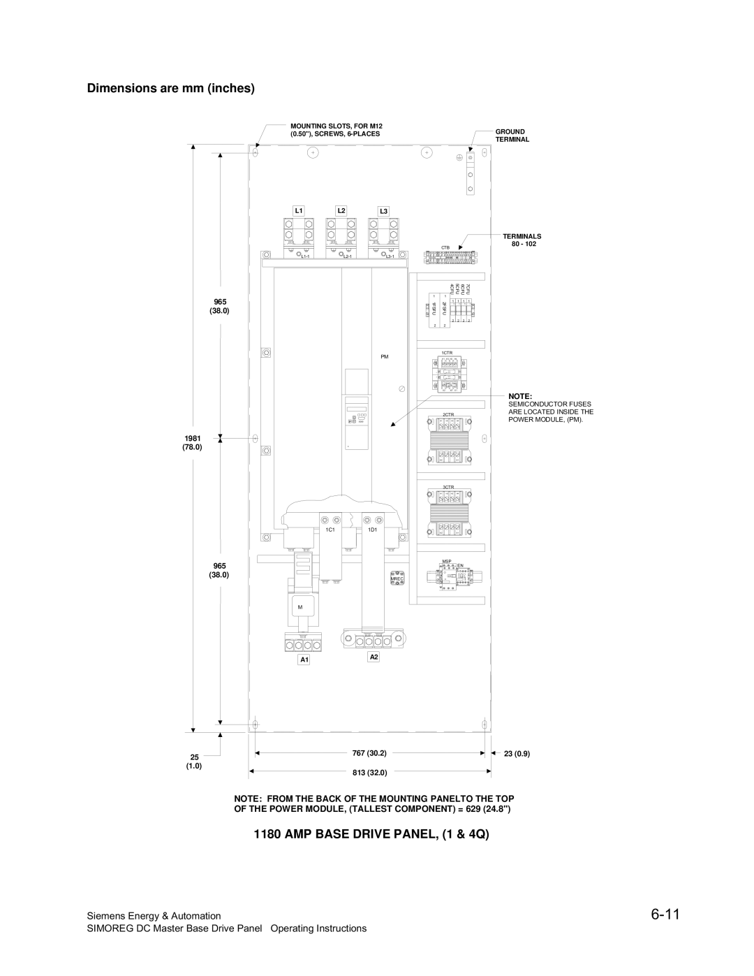 Siemens 6RA70 specifications 965 38.0 