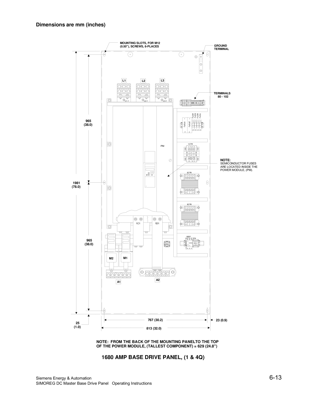 Siemens 6RA70 specifications 965 38.0 