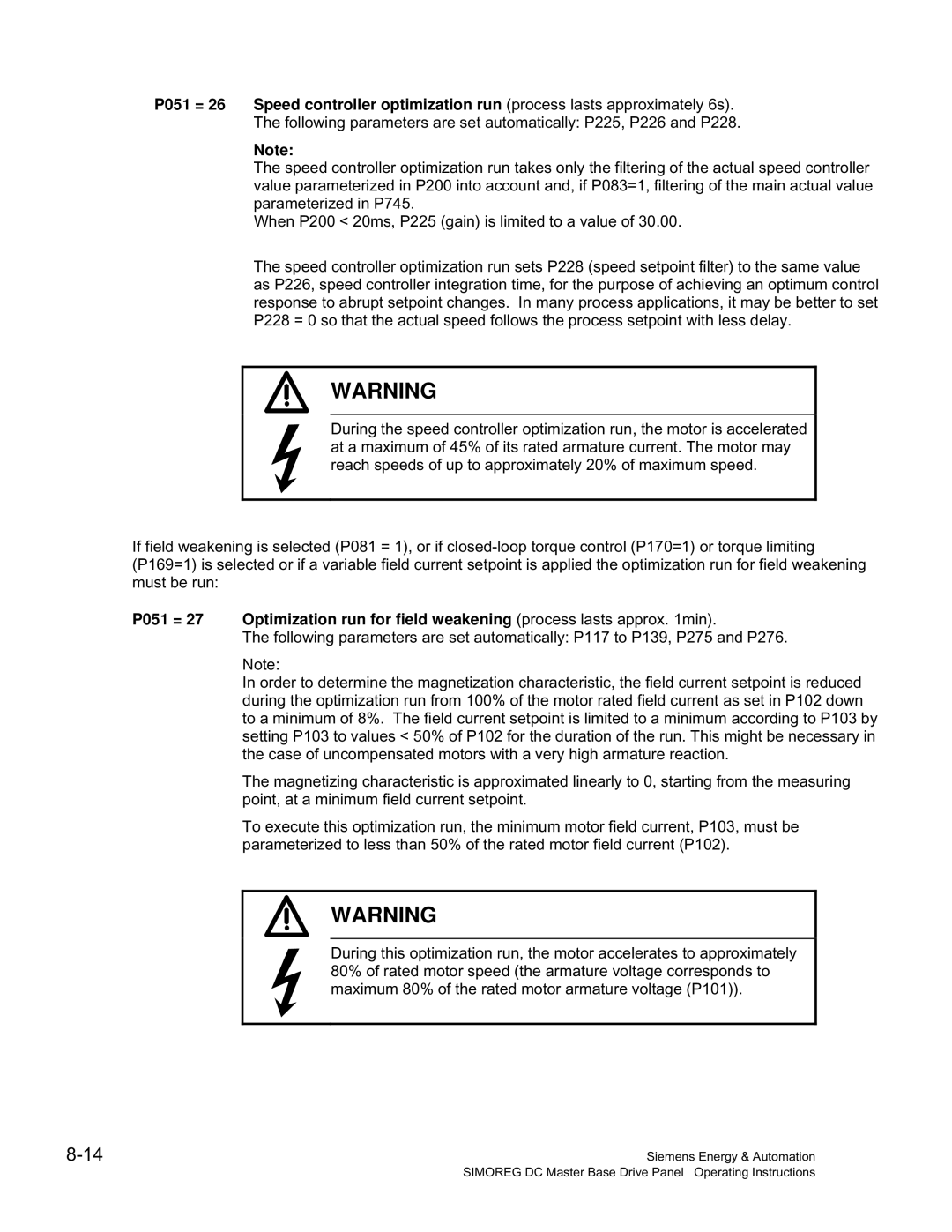 Siemens 6RA70 specifications Siemens Energy & Automation 