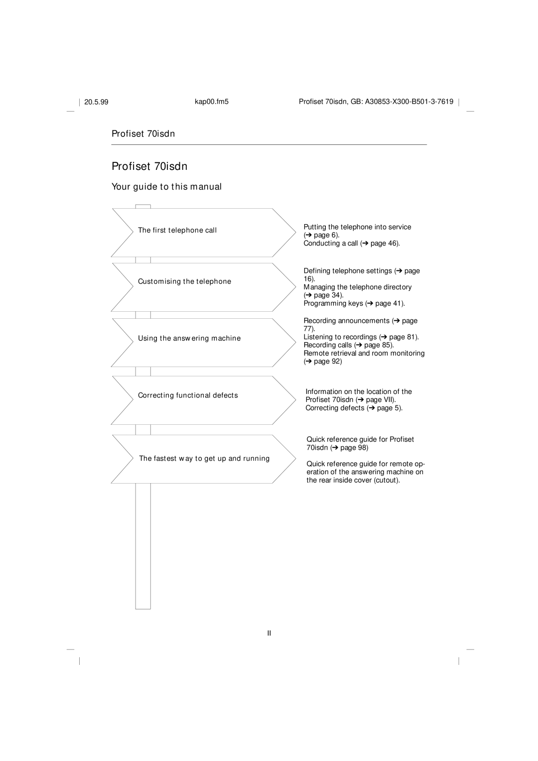 Siemens operating instructions Profiset 70isdn, Your guide to this manual, 20.5.99 Kap00.fm5 