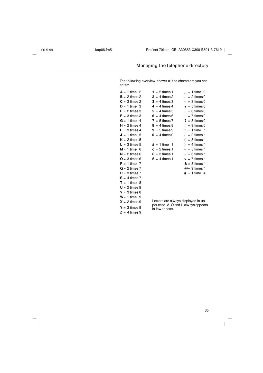 Siemens 70isdn operating instructions Managing the telephone directory 