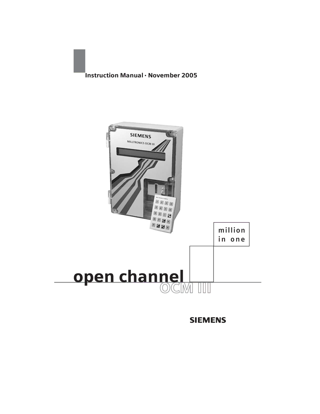 Siemens 7ML19985AB01 instruction manual Open channel 