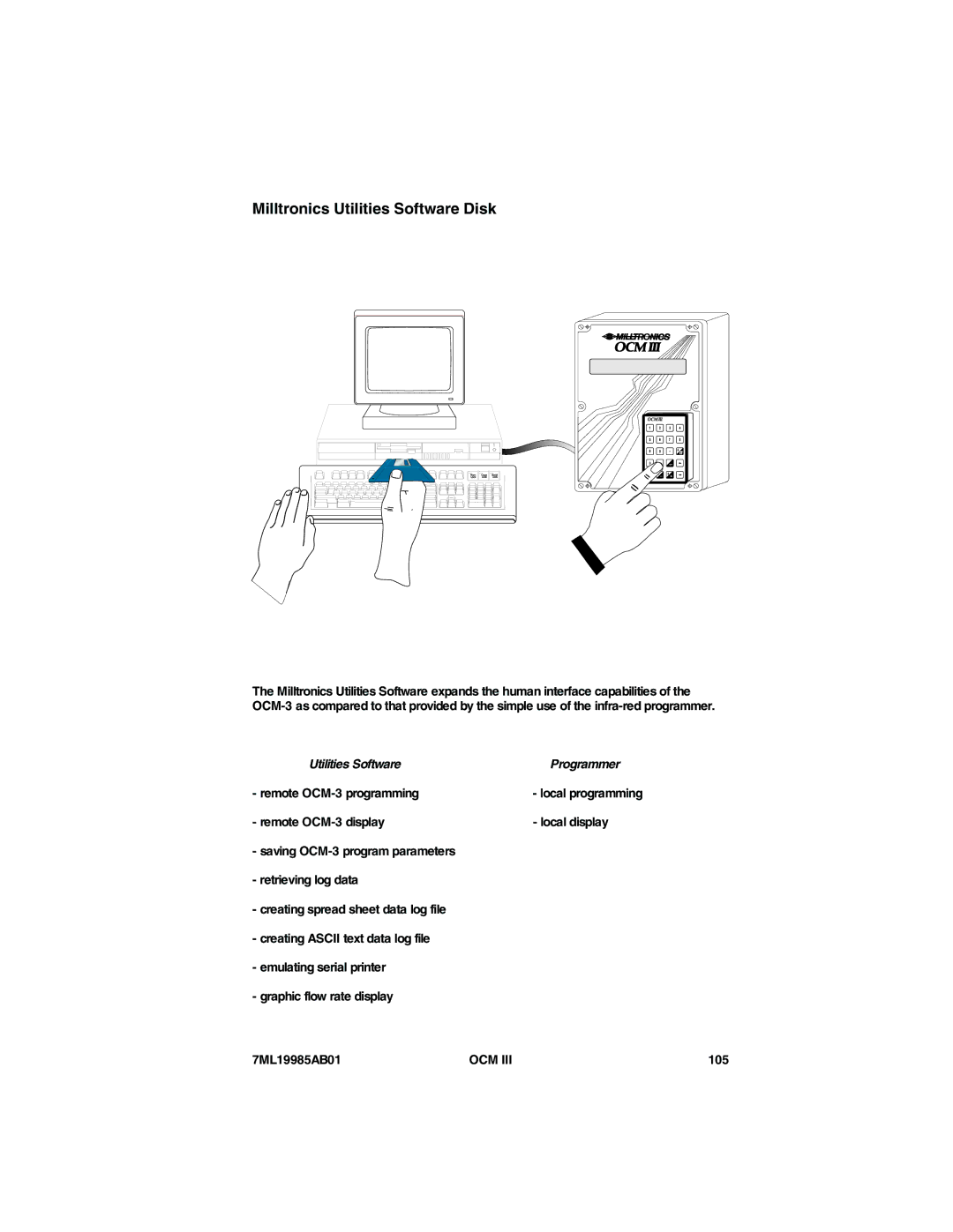 Siemens 7ML19985AB01 Utilities Software Programmer Remote OCM-3 programming, Remote OCM-3 display Local display, 105 