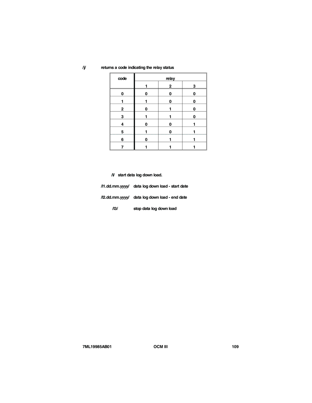 Siemens 7ML19985AB01 instruction manual Start data log down load, Stop data log down load, 109 