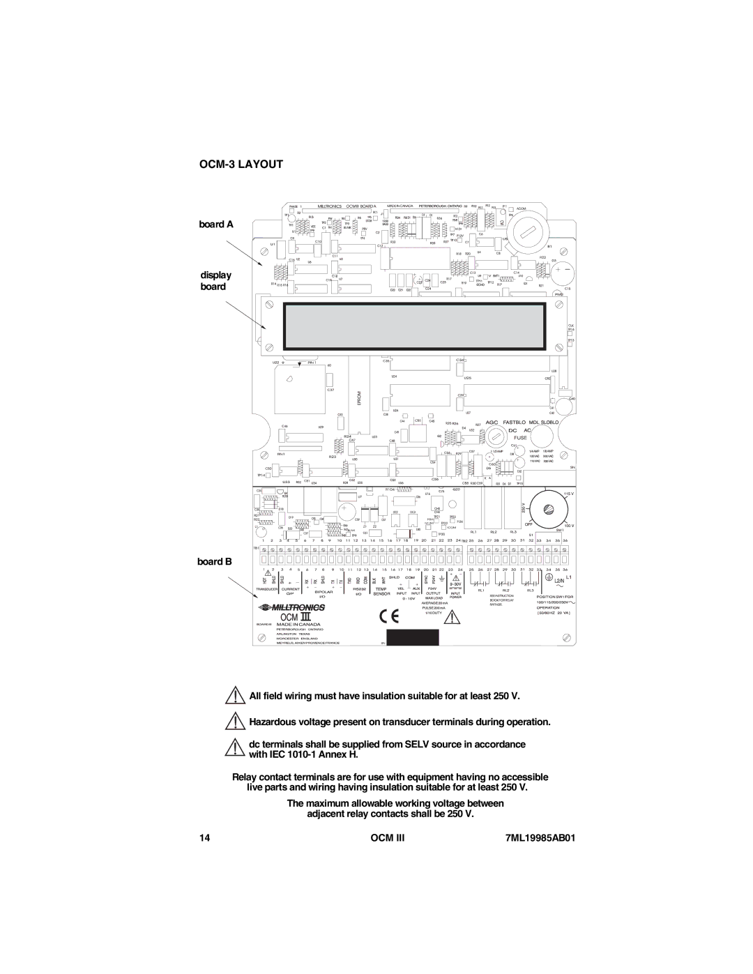 Siemens 7ML19985AB01 instruction manual OCM-3 Layout 