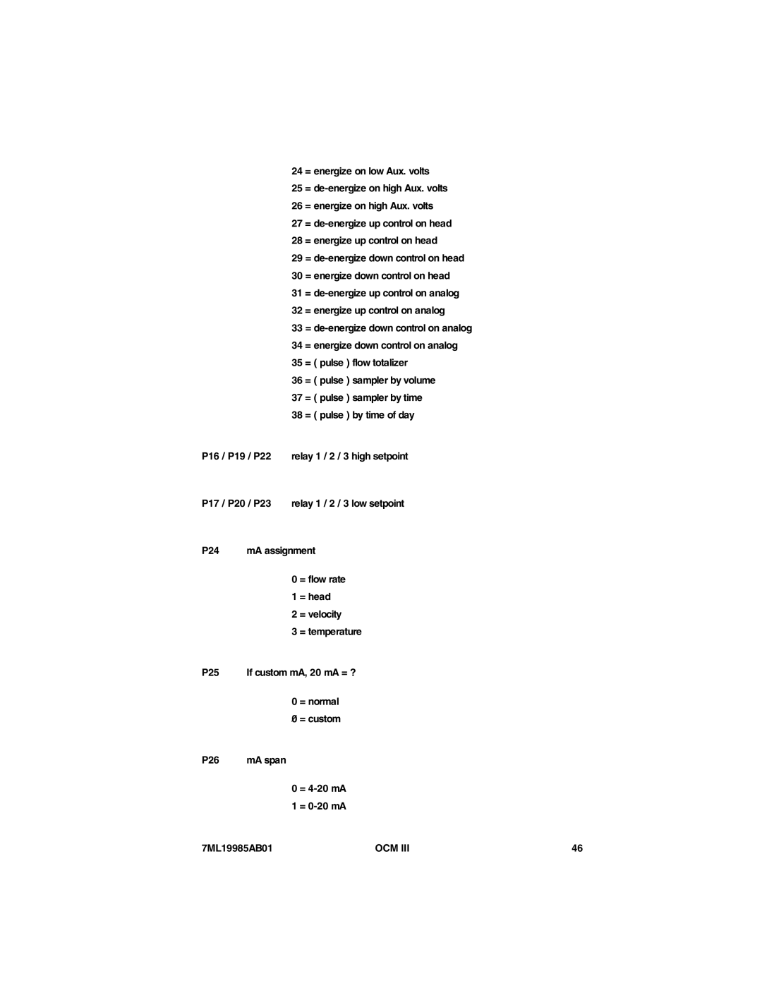 Siemens instruction manual = 4-20 mA = 0-20 mA 7ML19985AB01 