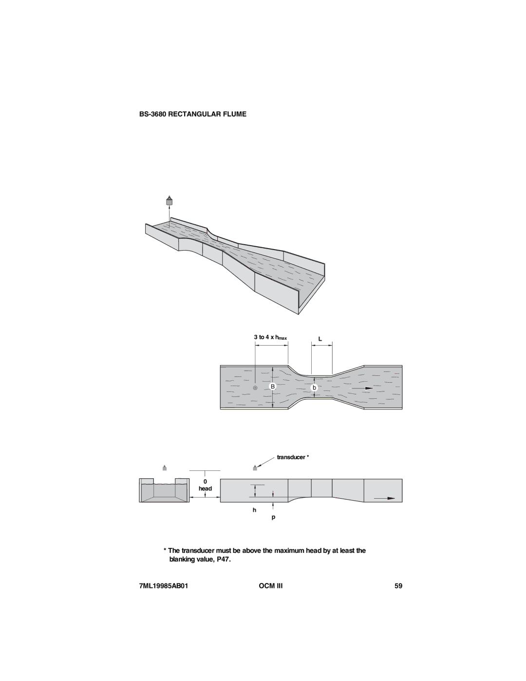 Siemens 7ML19985AB01 instruction manual BS-3680 Rectangular Flume 