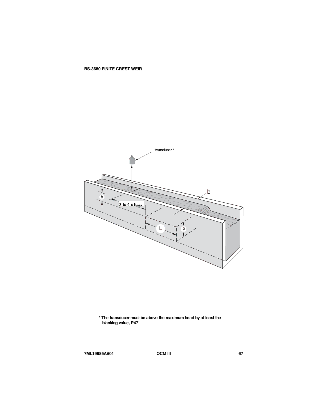 Siemens 7ML19985AB01 instruction manual BS-3680 Finite Crest Weir 