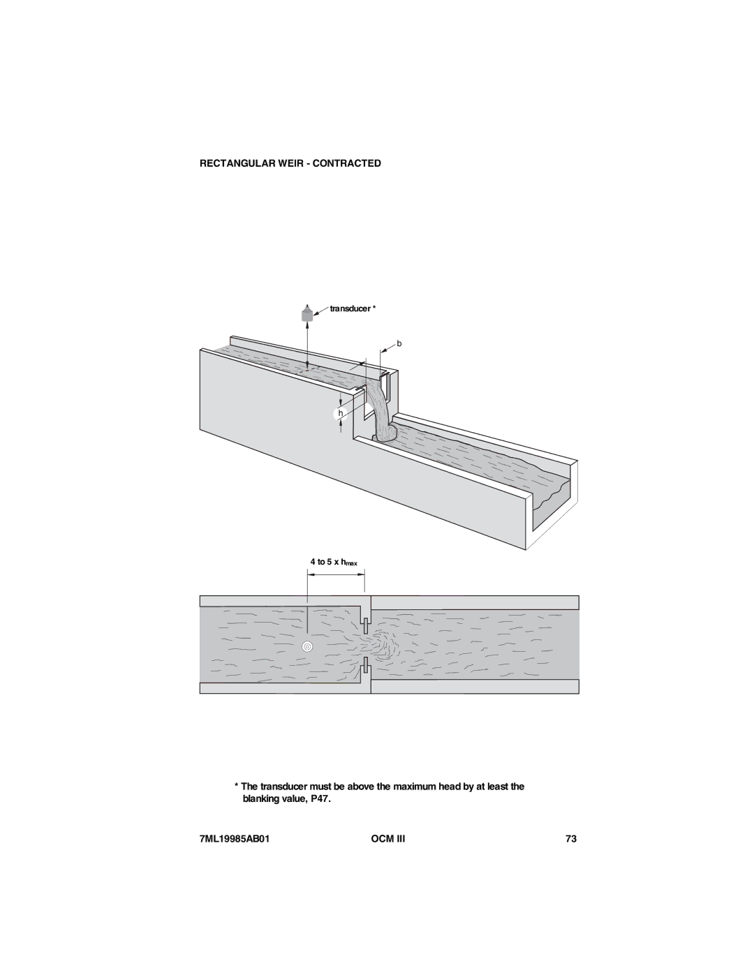 Siemens 7ML19985AB01 instruction manual Rectangular Weir Contracted 