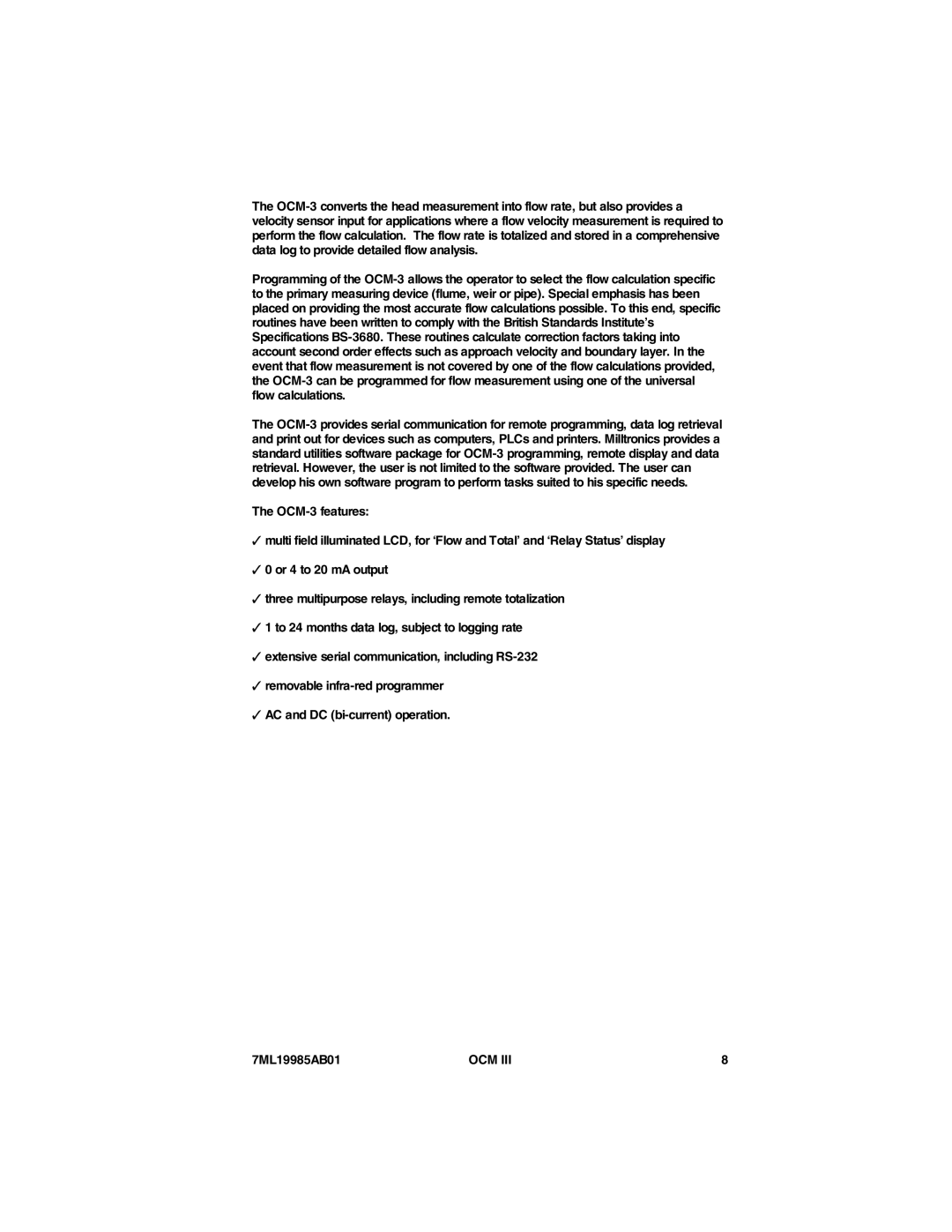 Siemens 7ML19985AB01 instruction manual Ocm 