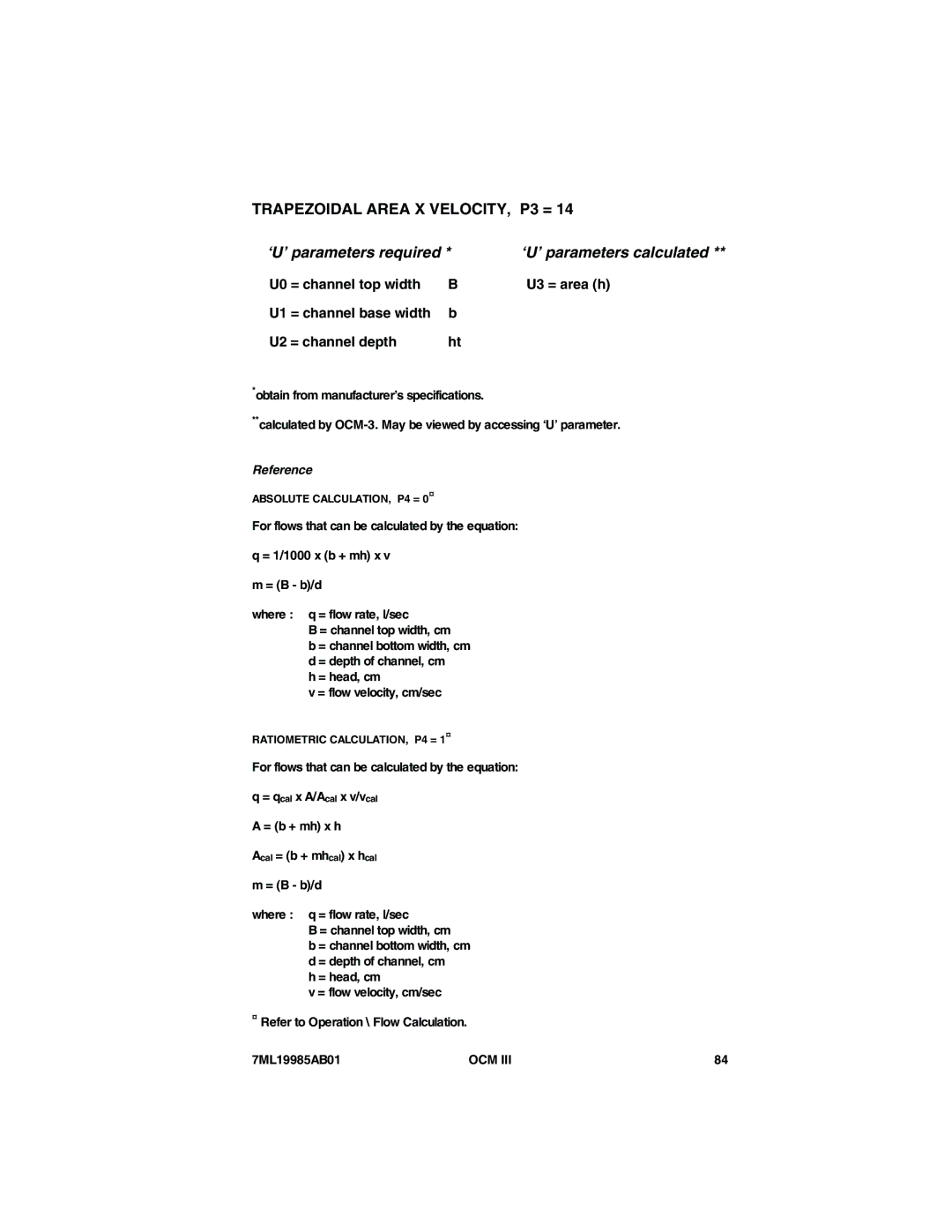 Siemens 7ML19985AB01 instruction manual = head, cm = flow velocity, cm/sec 