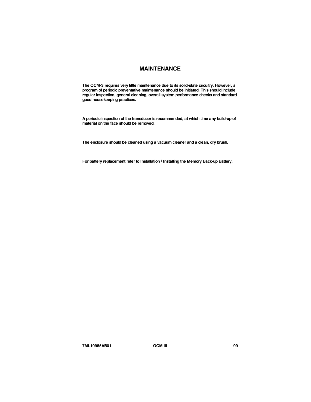 Siemens 7ML19985AB01 instruction manual Maintenance 