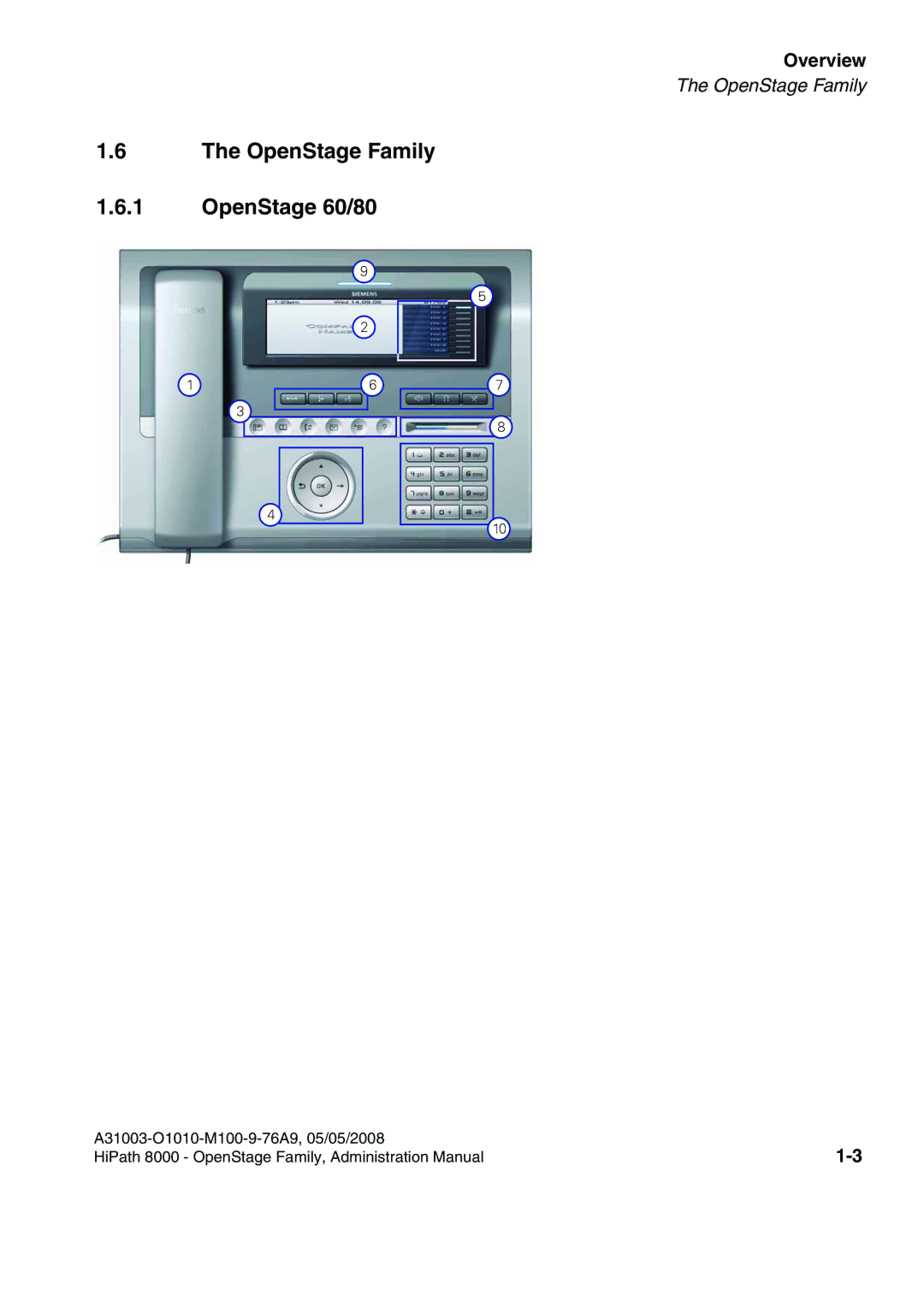 Siemens 20, 40 manual OpenStage Family OpenStage 60/80 