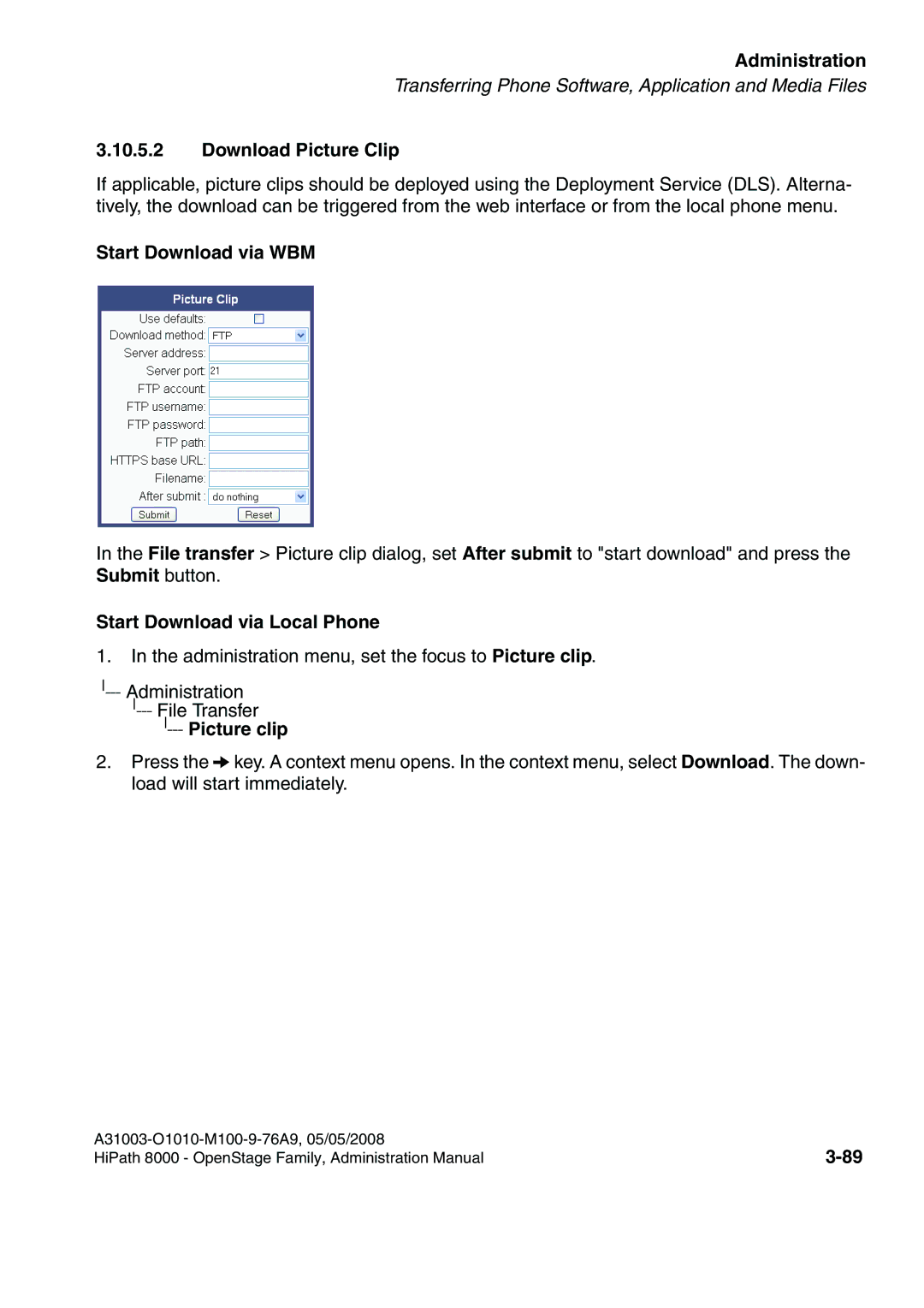 Siemens 20, 80, 60, 40 manual Download Picture Clip, Picture clip 