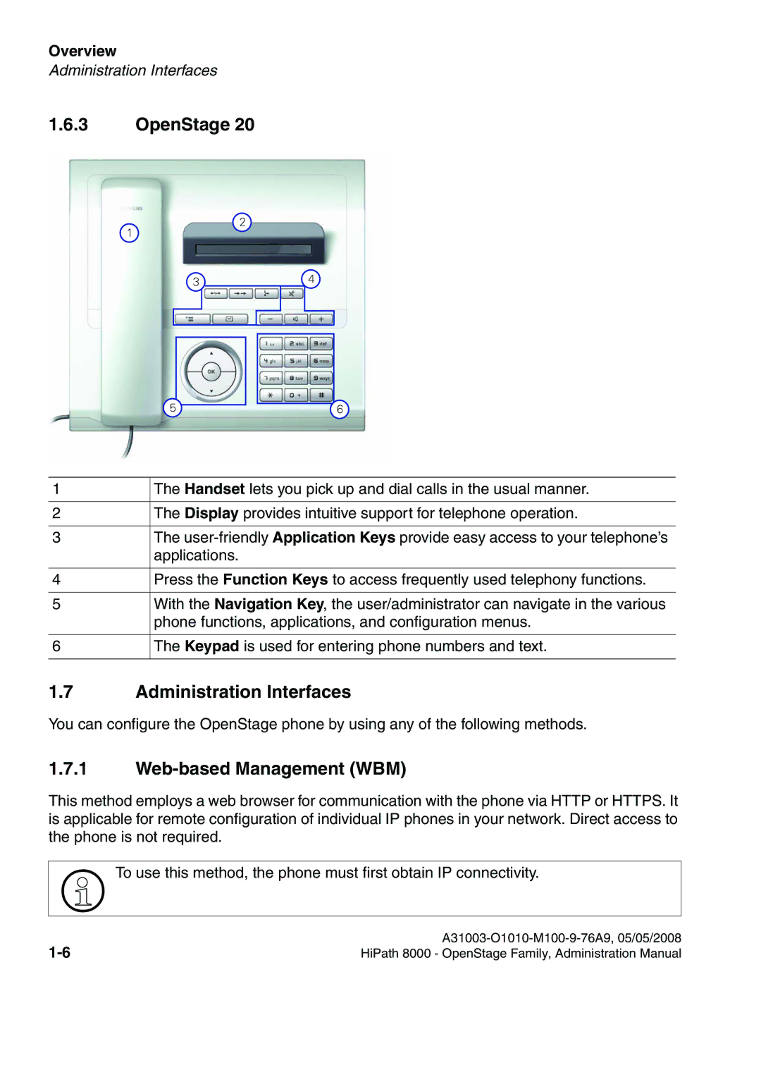 Siemens 40, 80, 60, 20 manual Administration Interfaces, Web-based Management WBM 