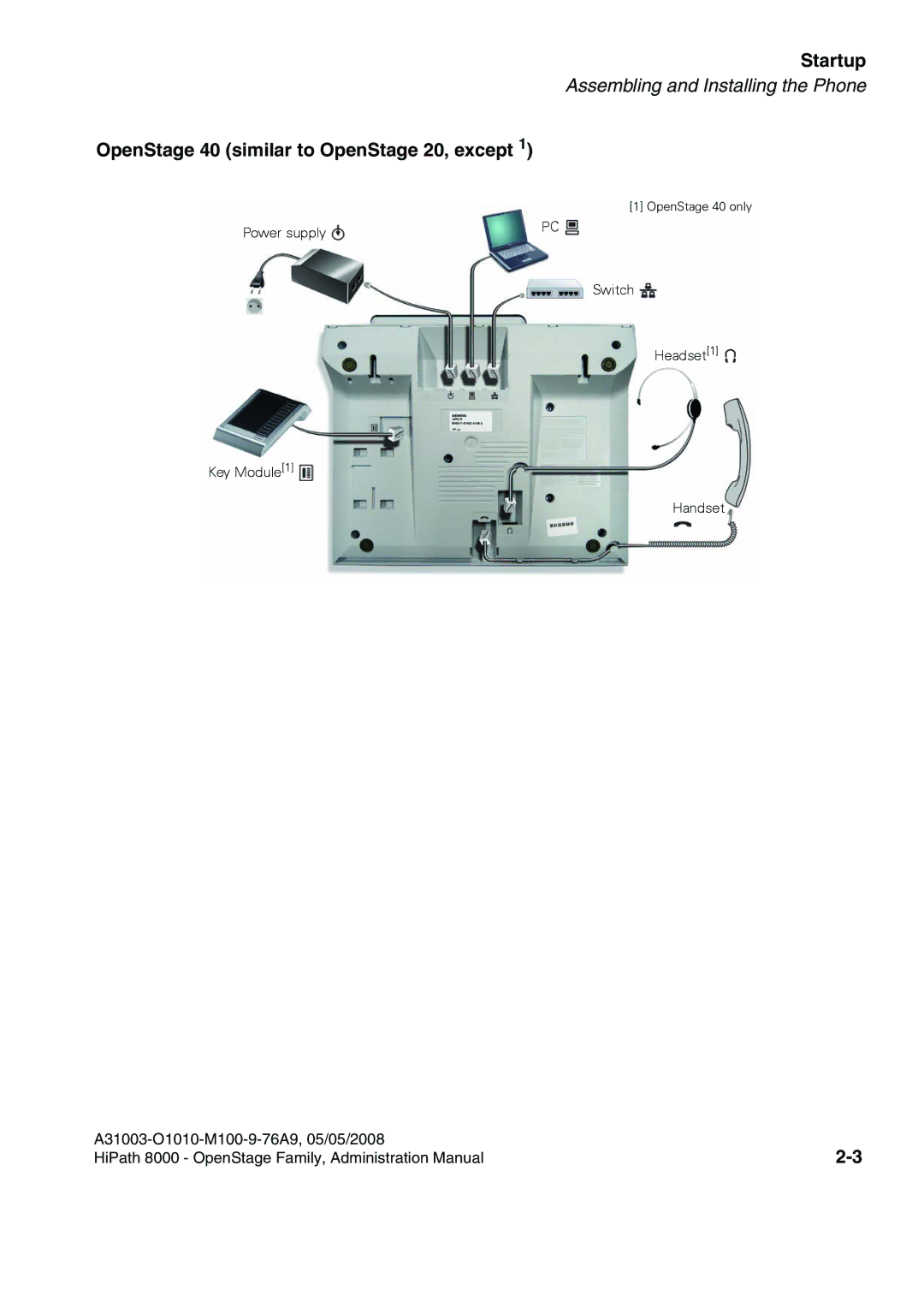 Siemens 80, 60 manual OpenStage 40 similar to OpenStage 20, except 