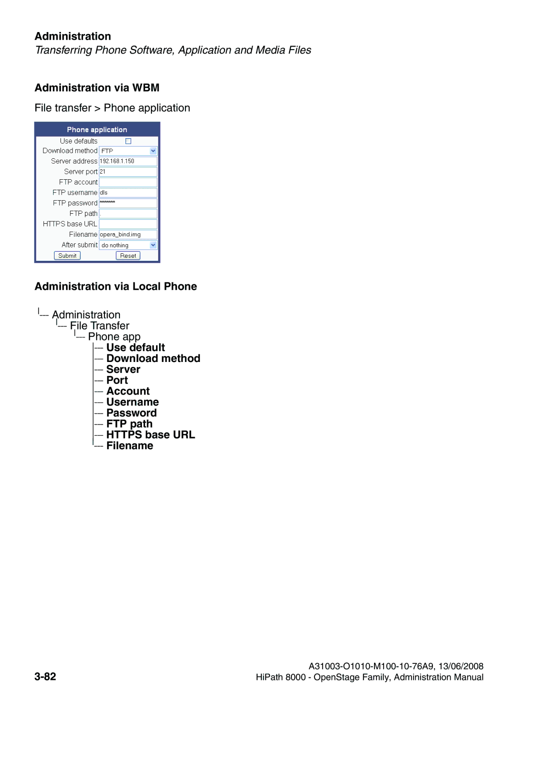 Siemens 8000 manual Use default Download method ---Server 