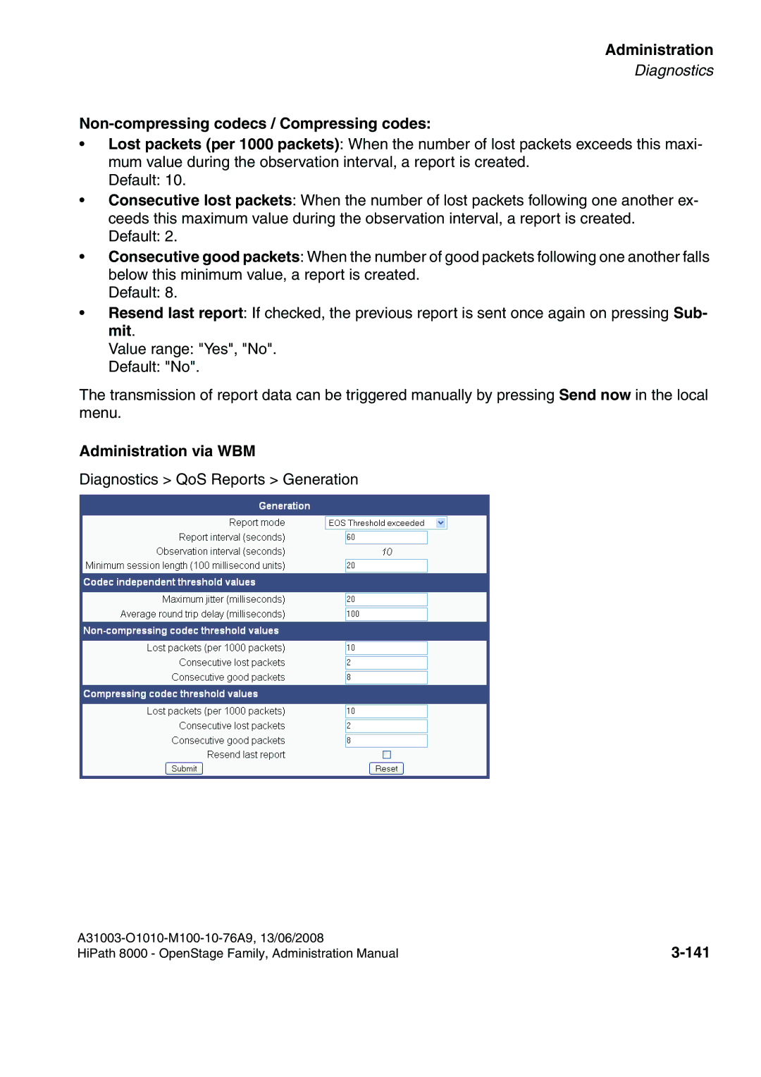 Siemens 8000 manual Non-compressing codecs / Compressing codes, 141 