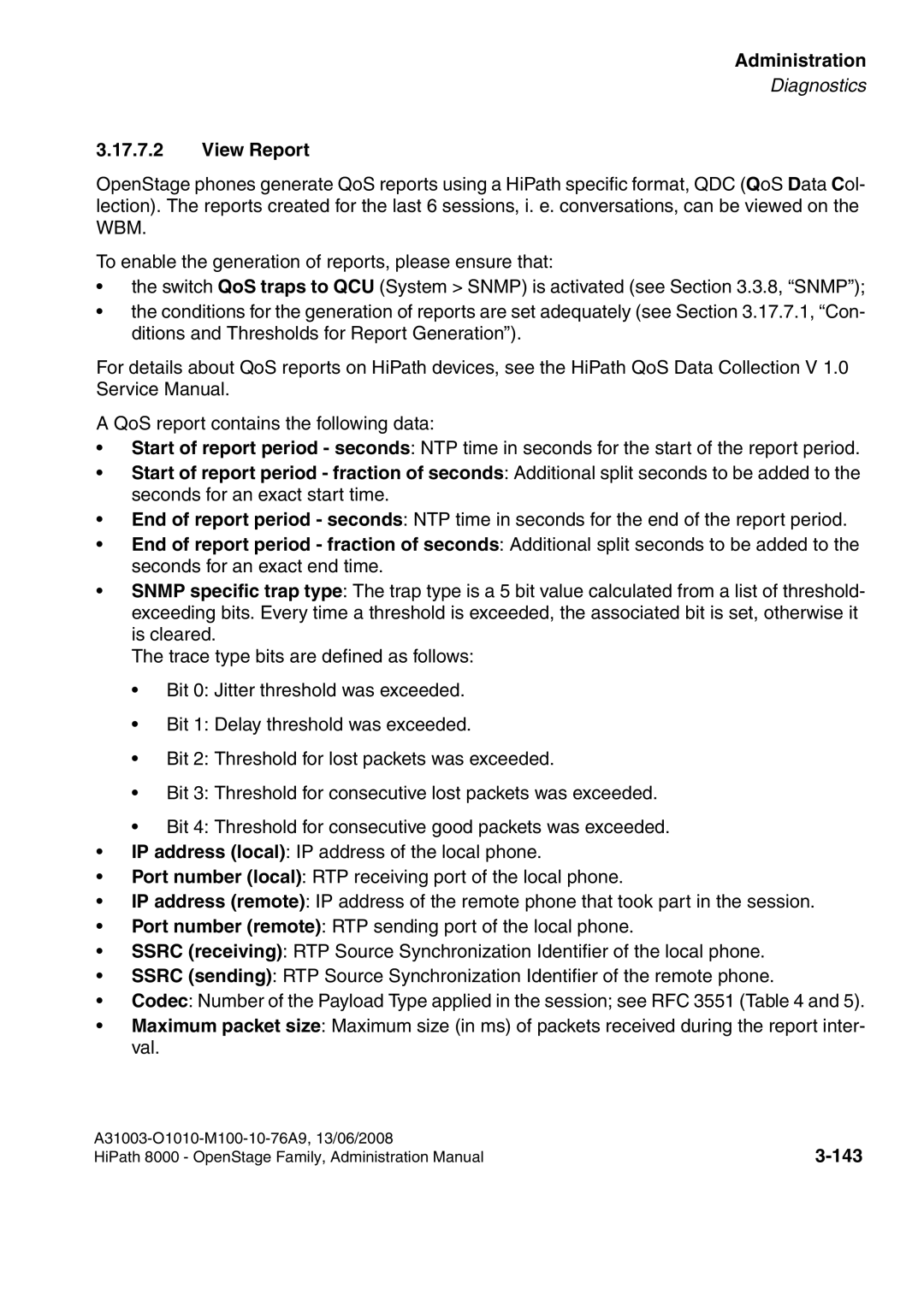 Siemens 8000 manual View Report, 143 