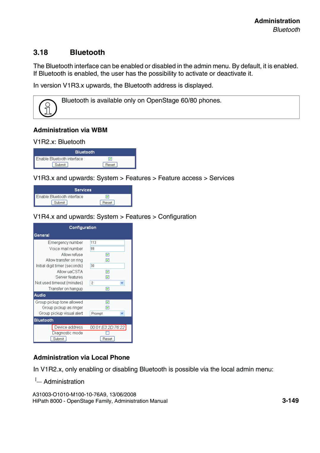 Siemens 8000 manual Bluetooth, 149 