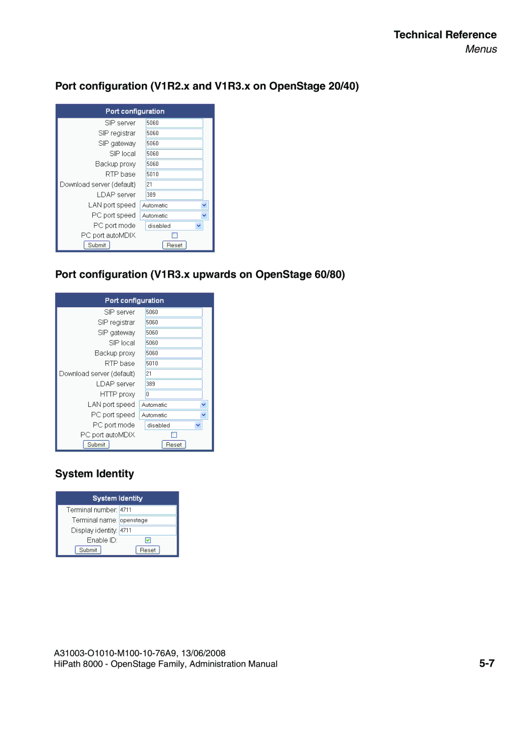 Siemens 8000 manual Technical Reference 