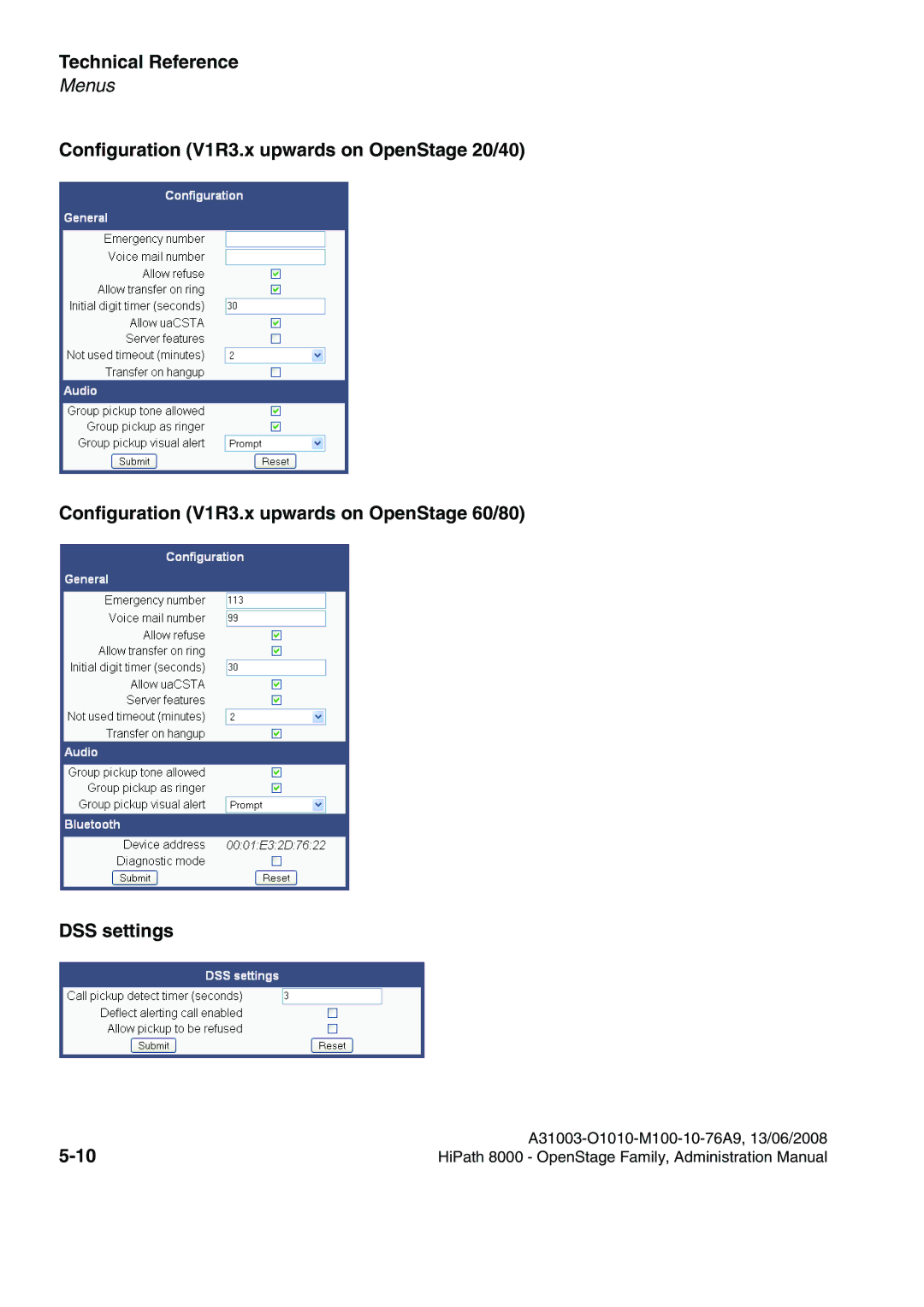 Siemens 8000 manual Technical Reference 