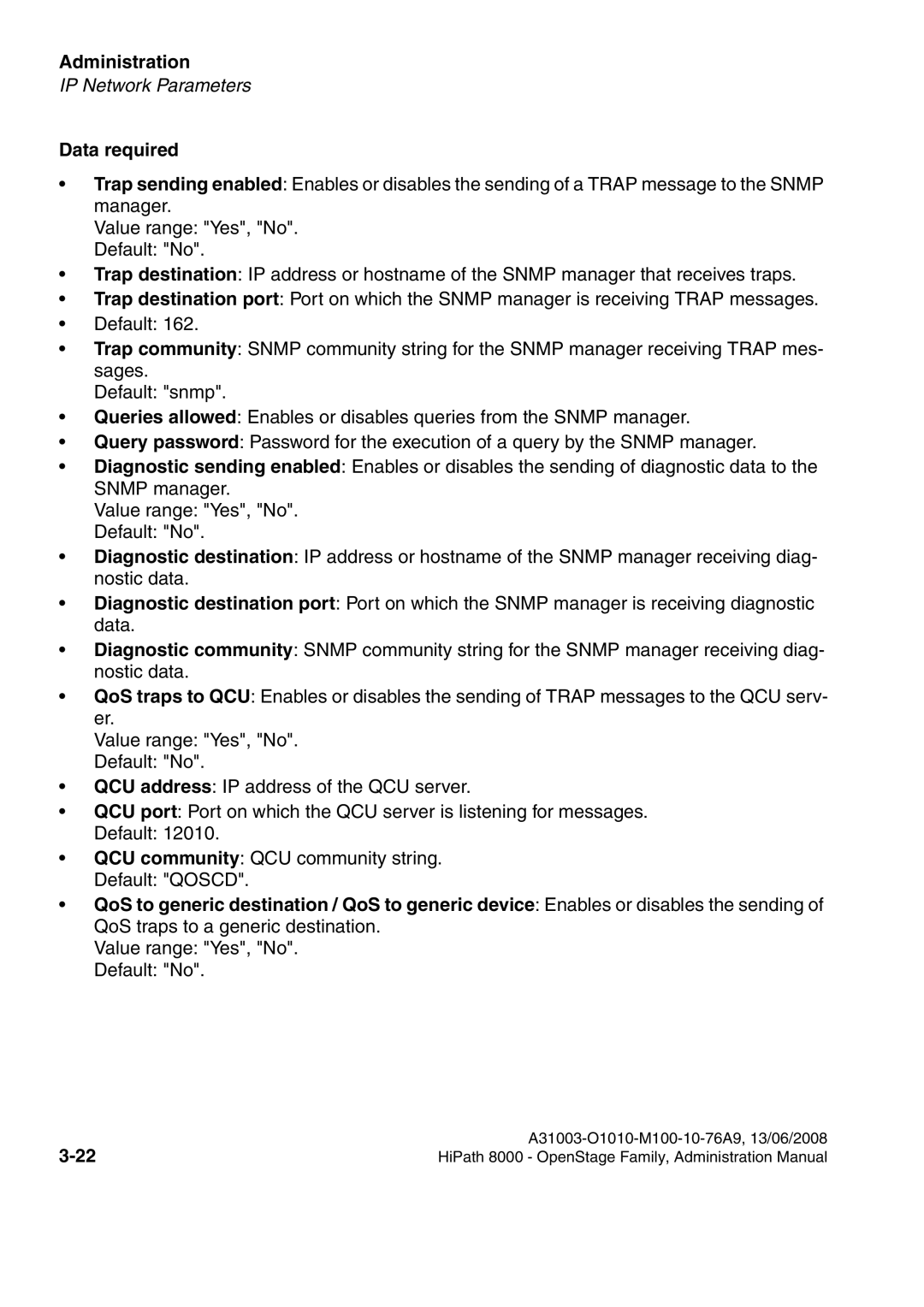 Siemens 8000 manual Administration 