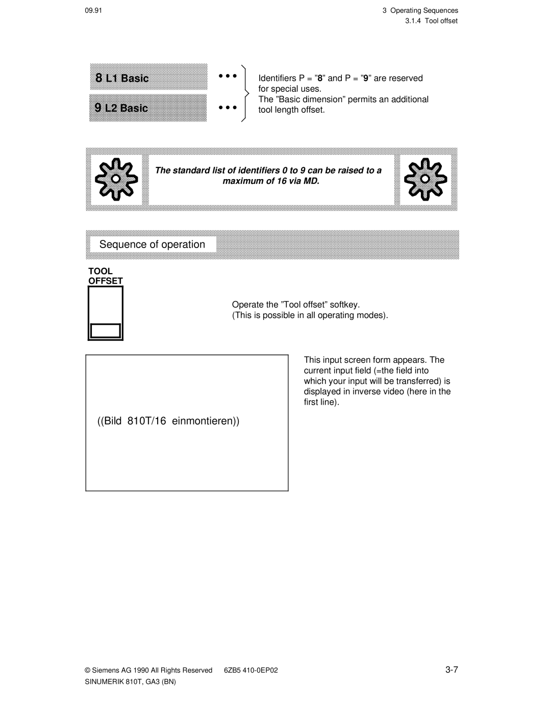 Siemens manual L2 Basic, Bild 810T/16 einmontieren 