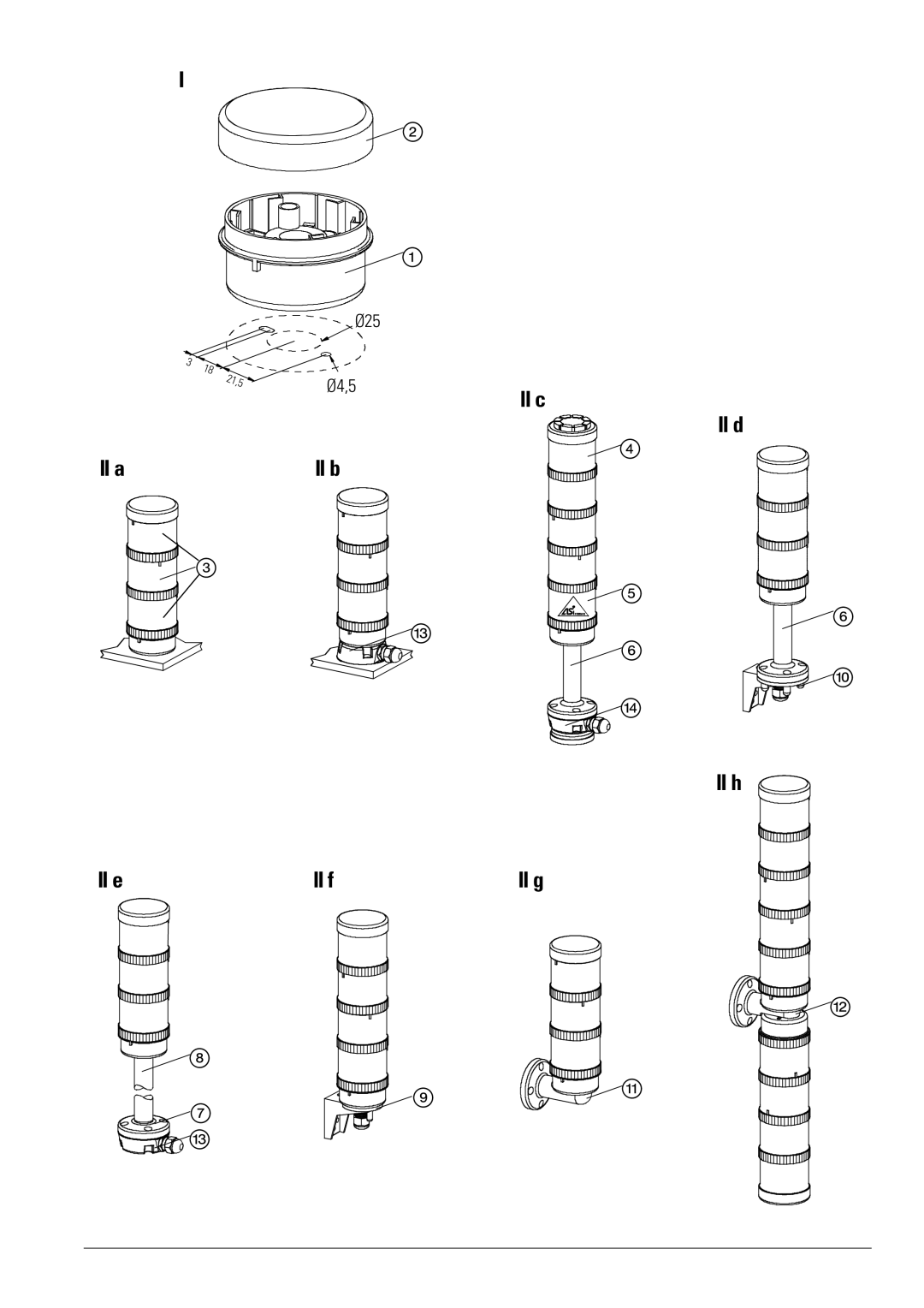 Siemens 8WD44 manual II c II d II a 