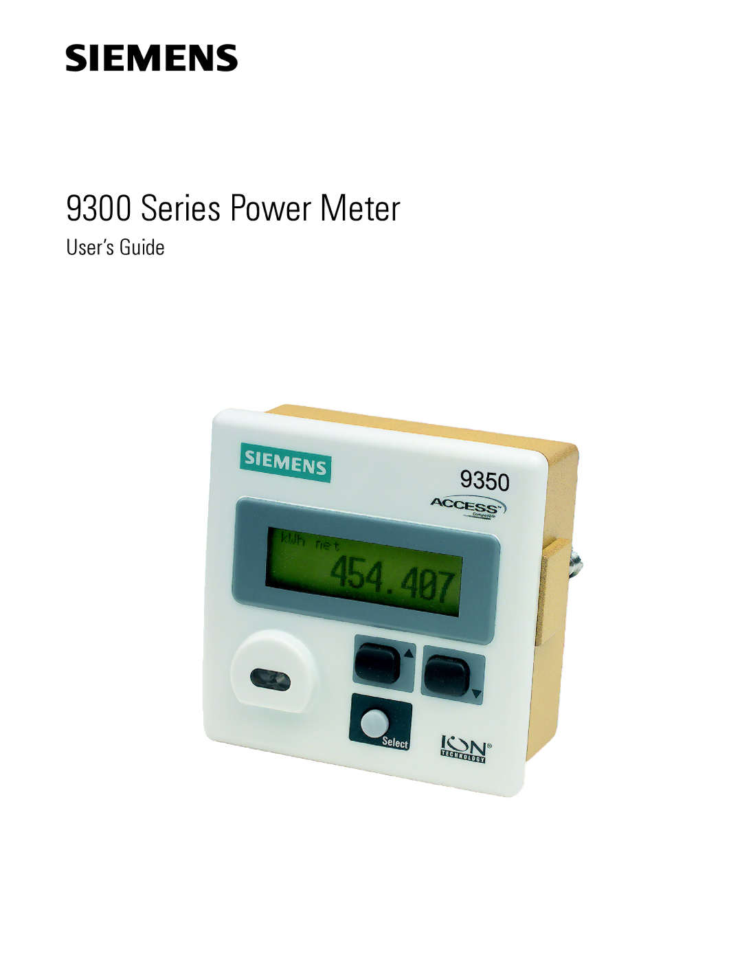 Siemens 9300, 9350, 9330 manual Series Power Meter, User’s Guide 