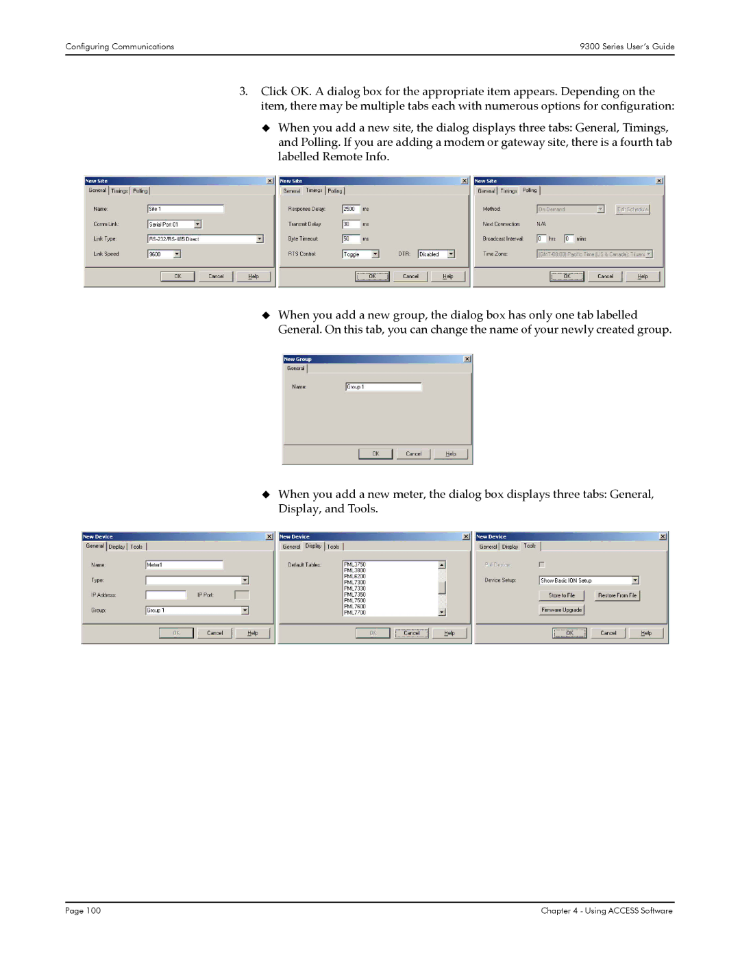 Siemens 9300, 9350, 9330 manual Configuring Communications 