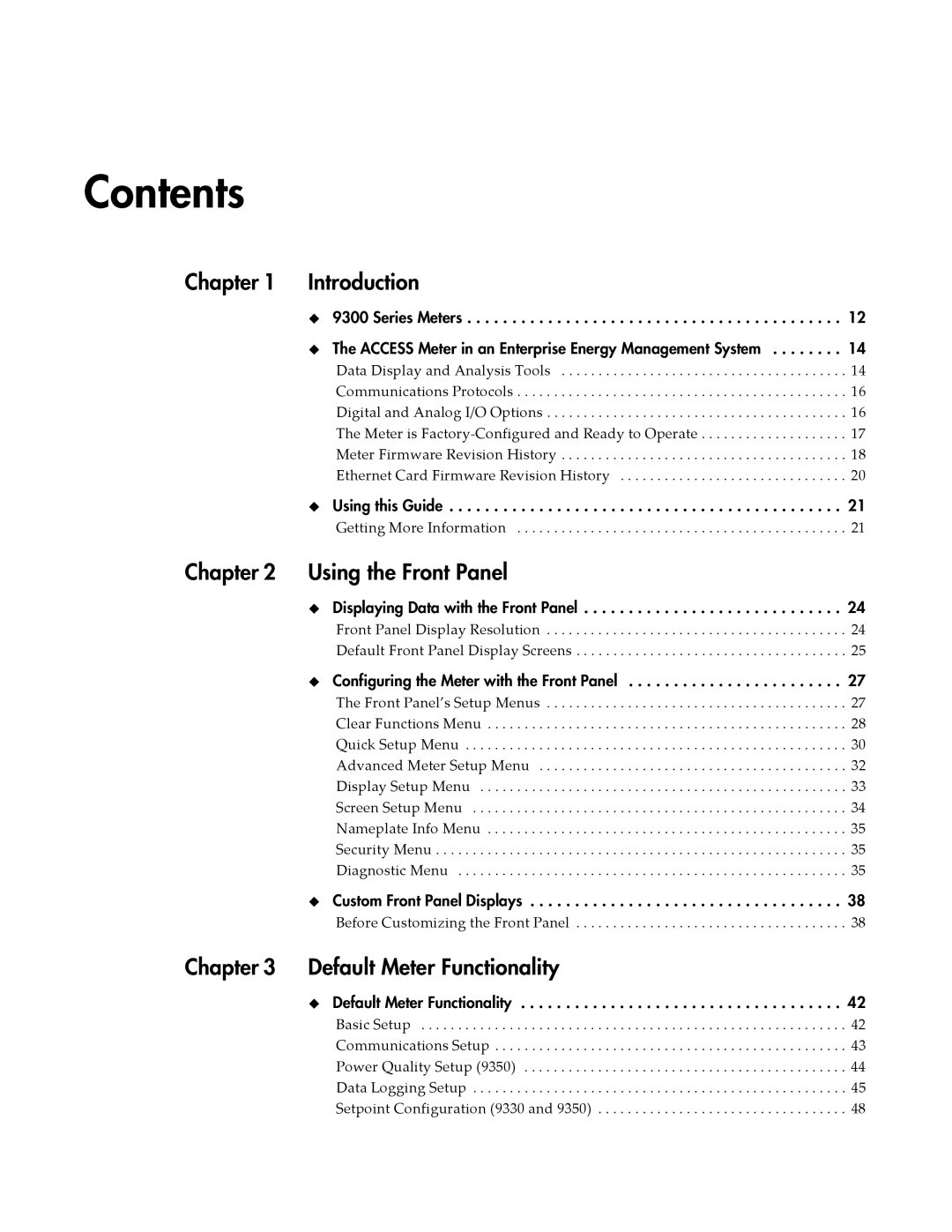 Siemens 9300, 9350, 9330 manual Contents 