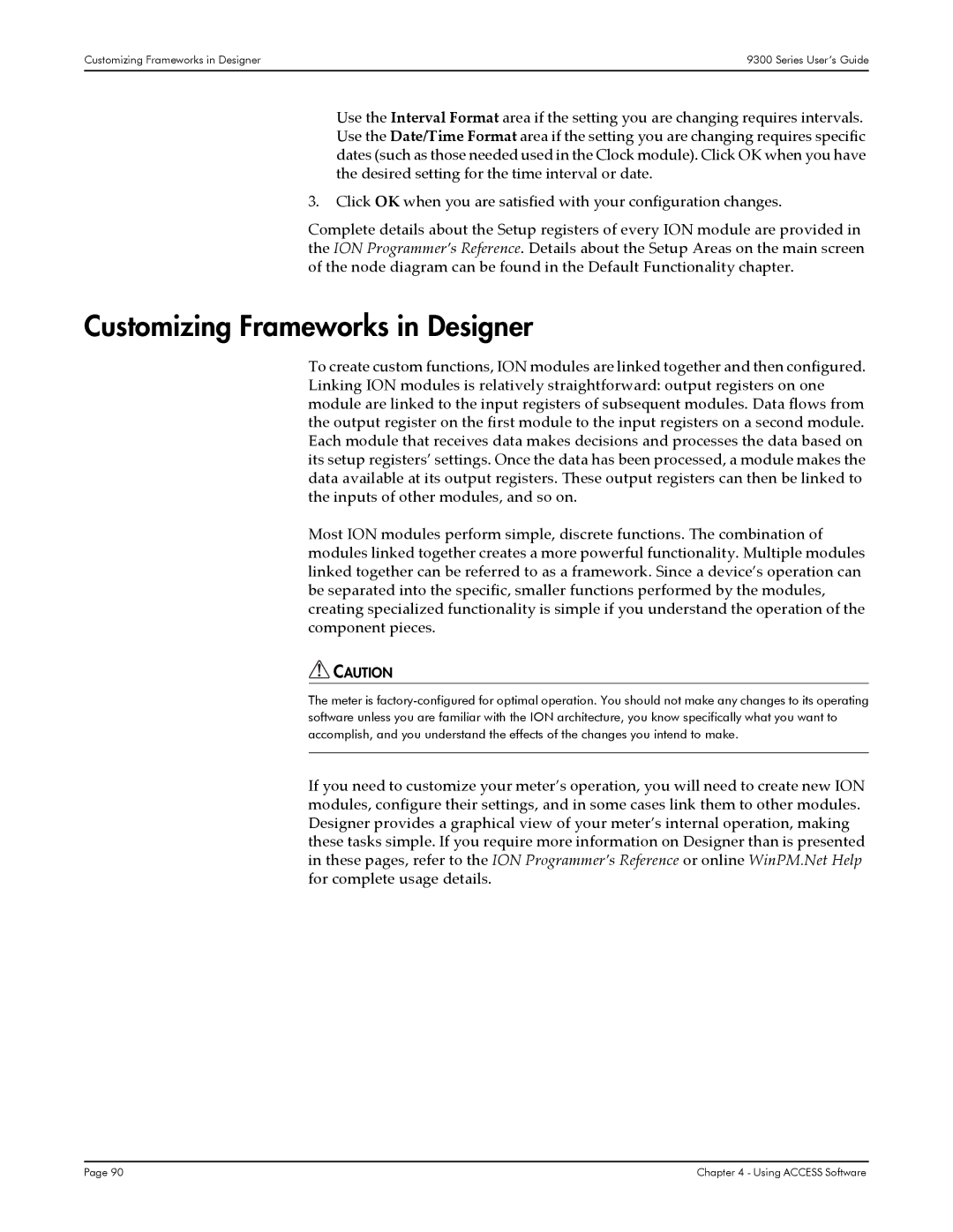 Siemens 9350, 9300, 9330 manual Customizing Frameworks in Designer 