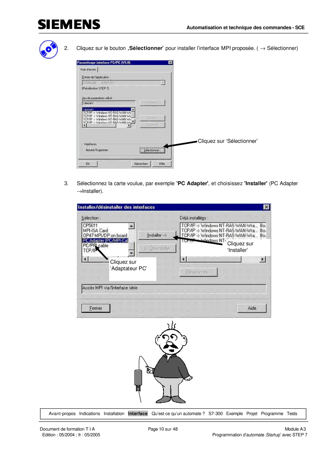 Siemens A3 manual Automatisation et technique des commandes SCE 