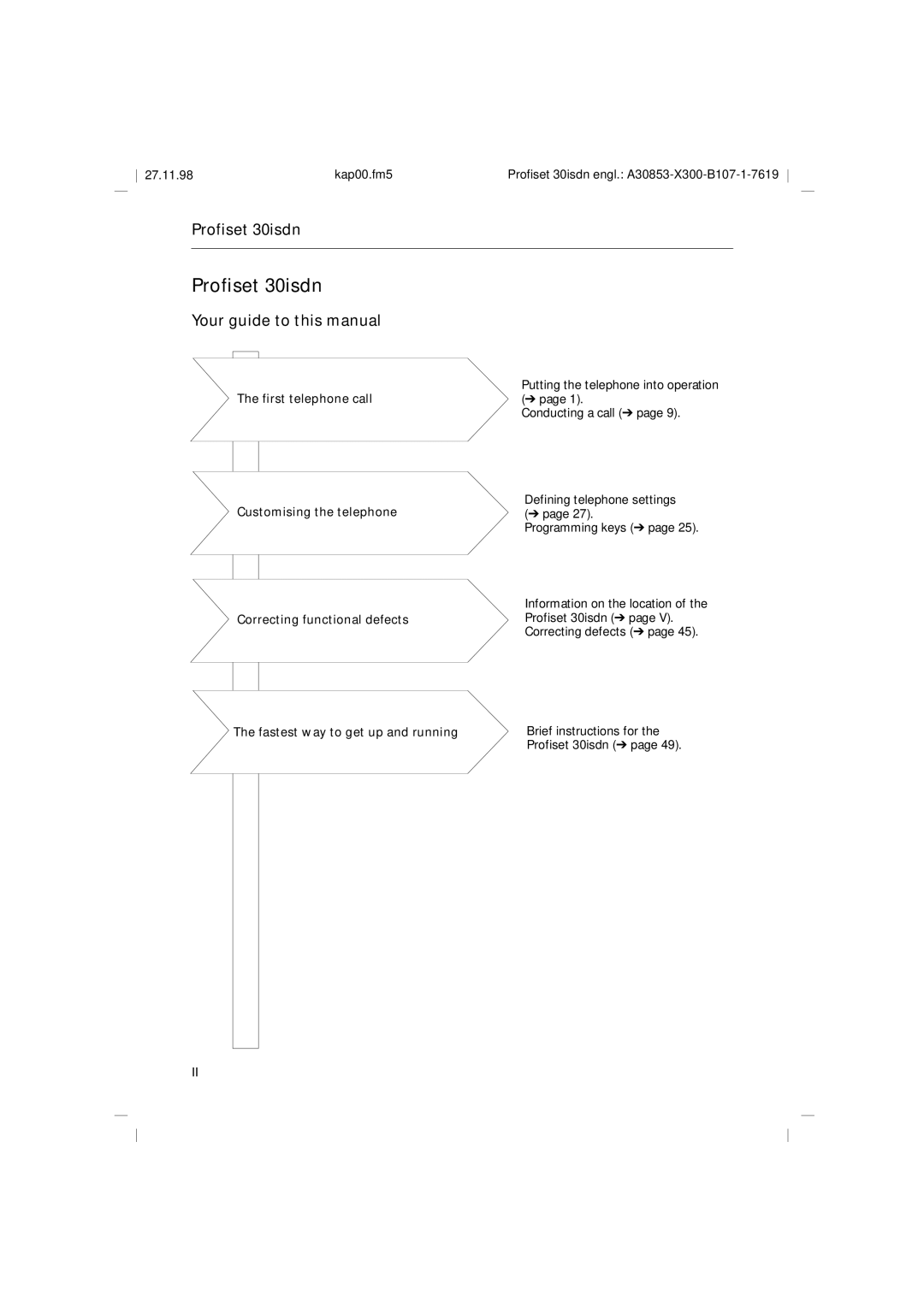 Siemens A30853 operating instructions Profiset 30isdn, Your guide to this manual 