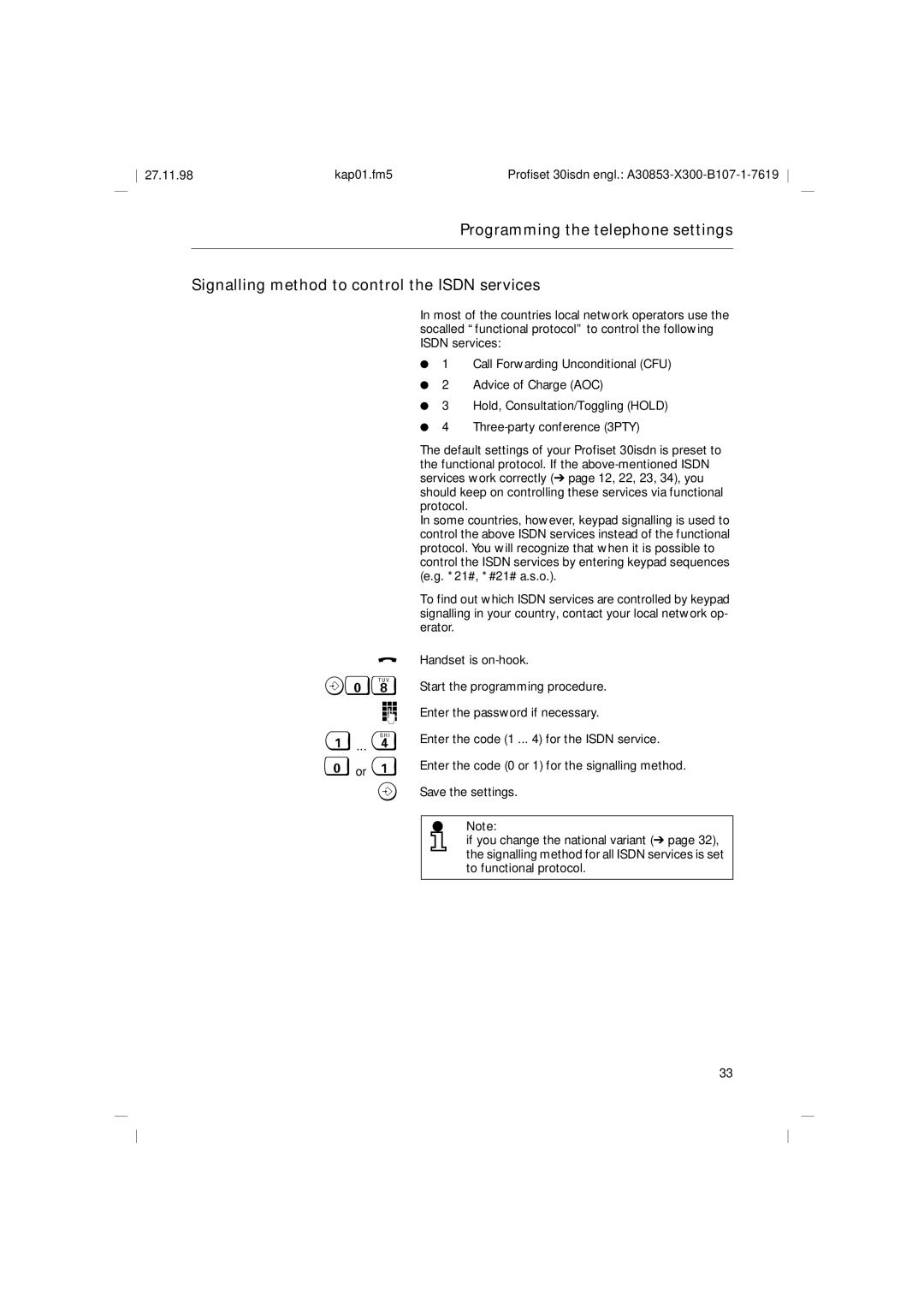 Siemens A30853 operating instructions 27.11.98 Kap01.fm5 