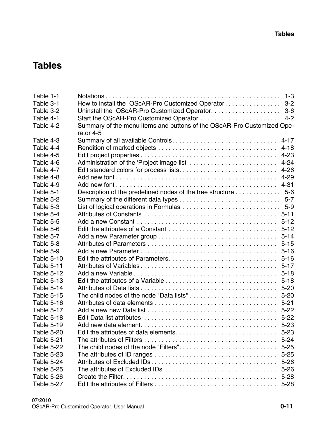 Siemens A31003-51730-U103-7619 user manual Tables 