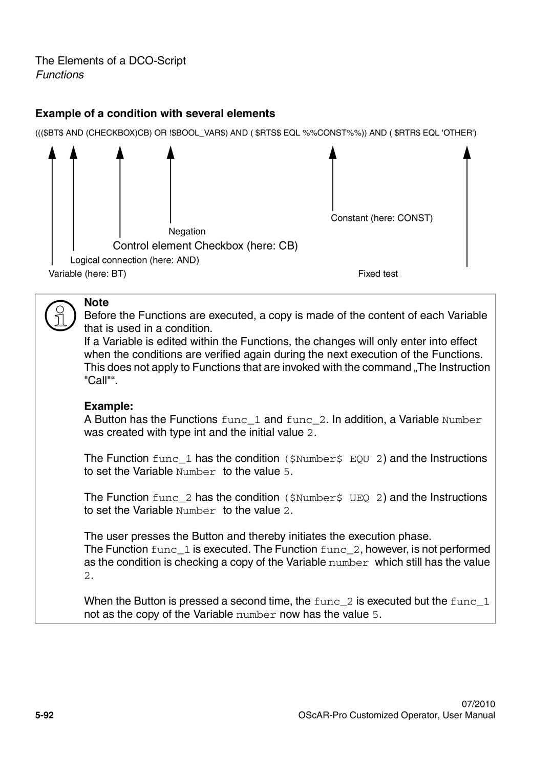 Siemens A31003-51730-U103-7619 user manual Example of a condition with several elements 