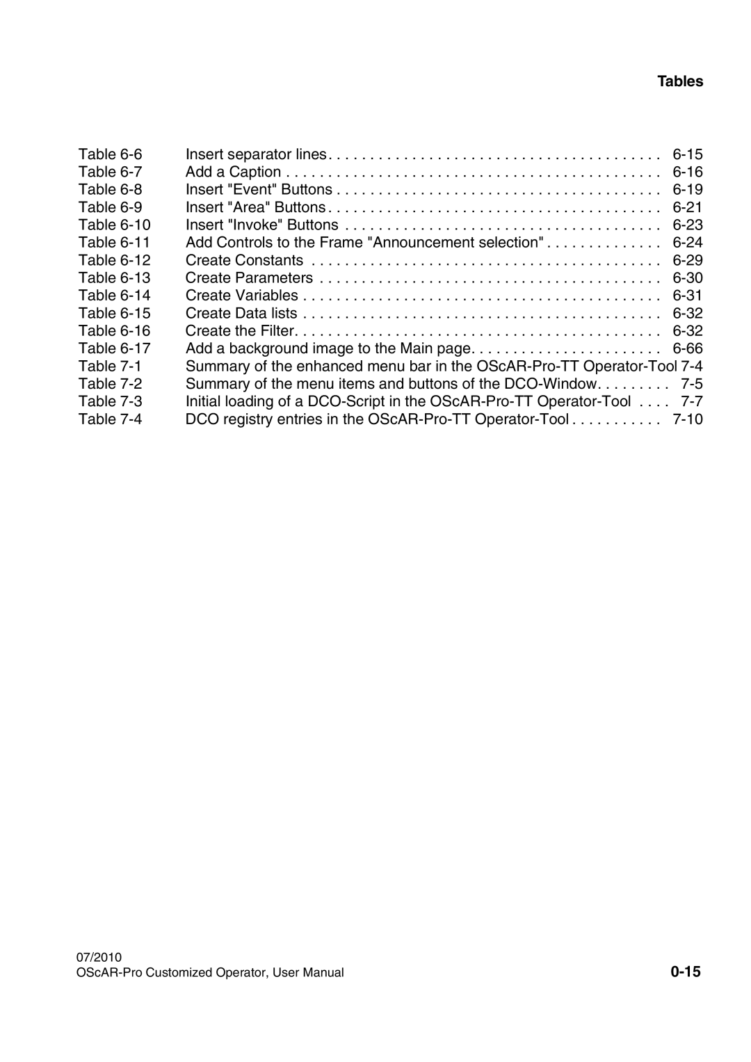 Siemens A31003-51730-U103-7619 user manual Tables 