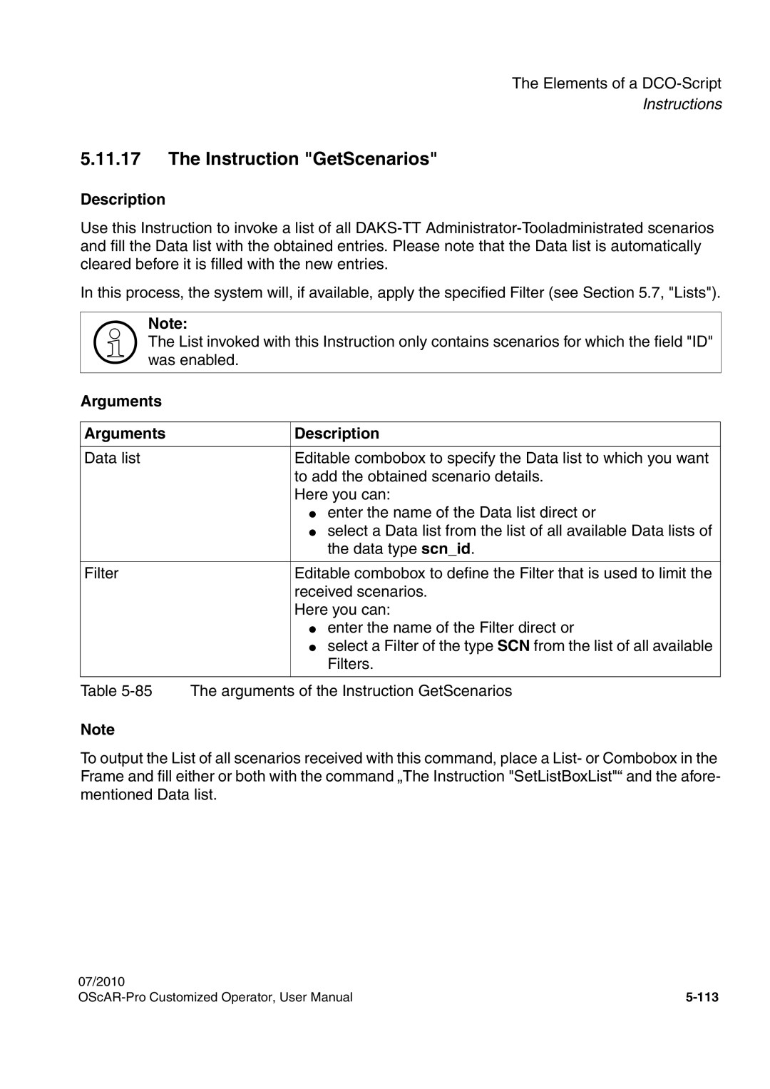 Siemens A31003-51730-U103-7619 user manual Instruction GetScenarios 